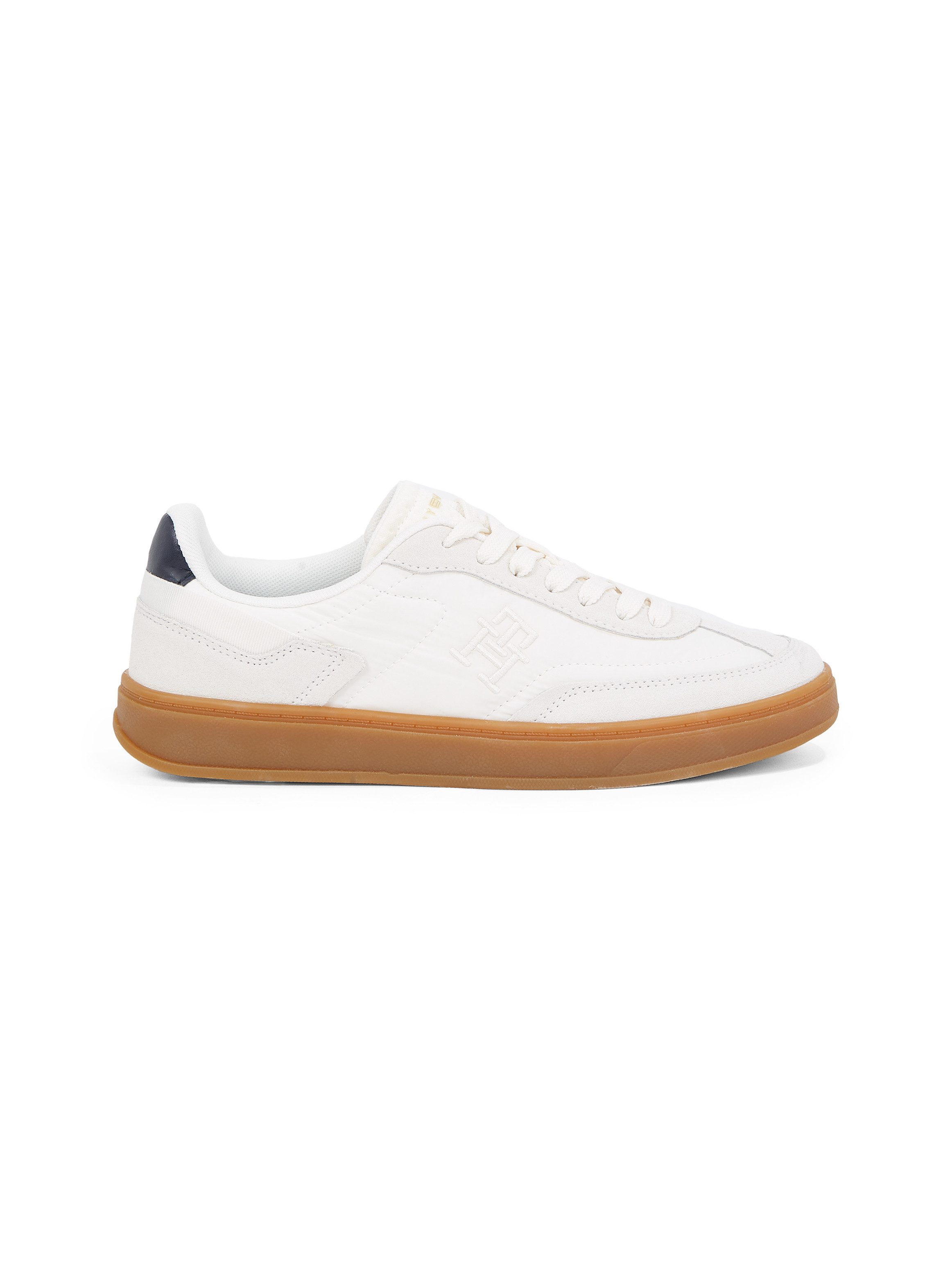Tommy Hilfiger Plateausneakers TH HERITAGE SNEAKER , vrijetijdsschoen, lage schoen, veterschoen met logo-borduursel