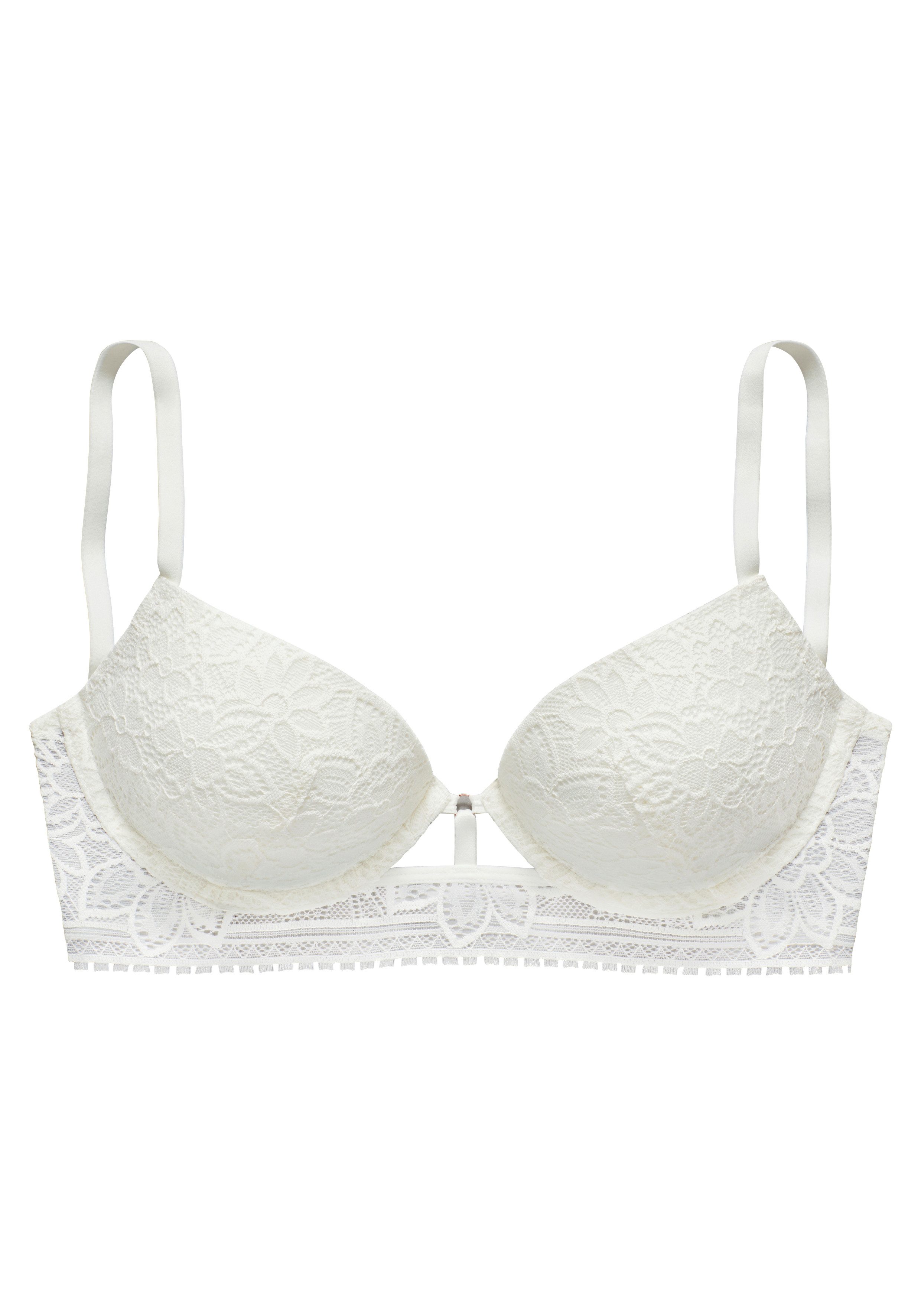 Lascana Push-up-bh met beugel van florale jacquardkant, sexy lingerie
