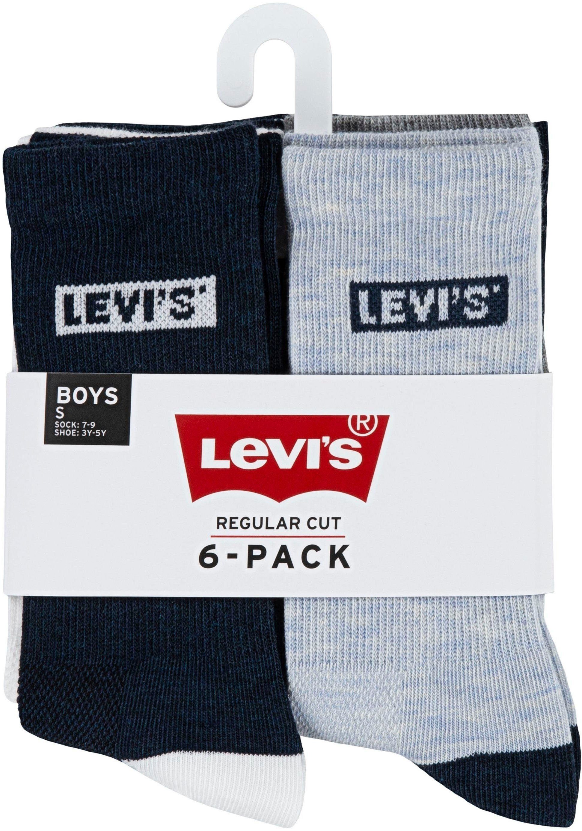 Levi's Kidswear Sokken LHN BOX TAB HIGH CUT 6PK (set, 6 paar)