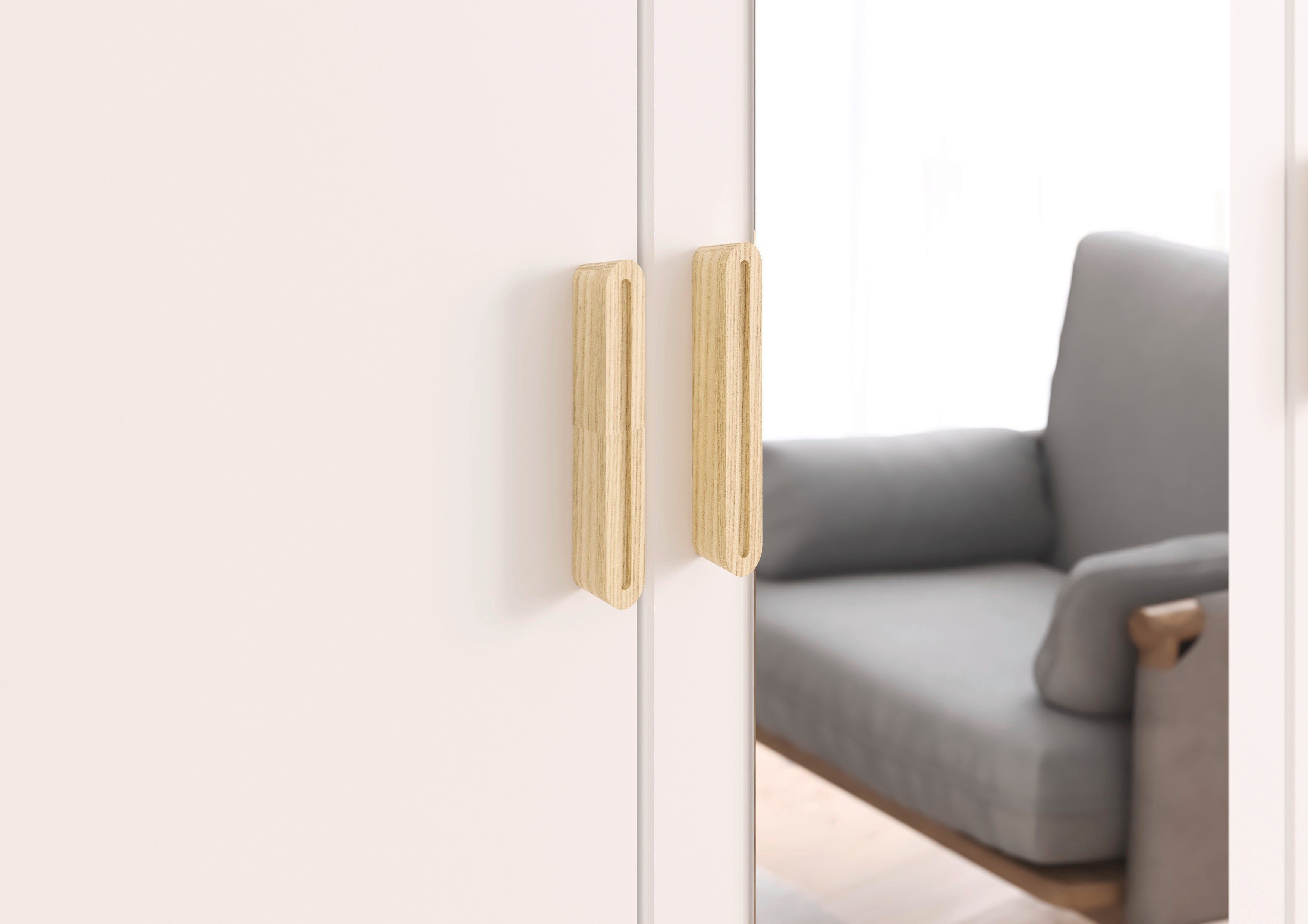 rauch Kledingkast Ottos Choice Skandi Kinderkamer Bestseller Slaapkamerkast FALUN in moderne scandi-look, poten/handgrepen eiken massief made in germany