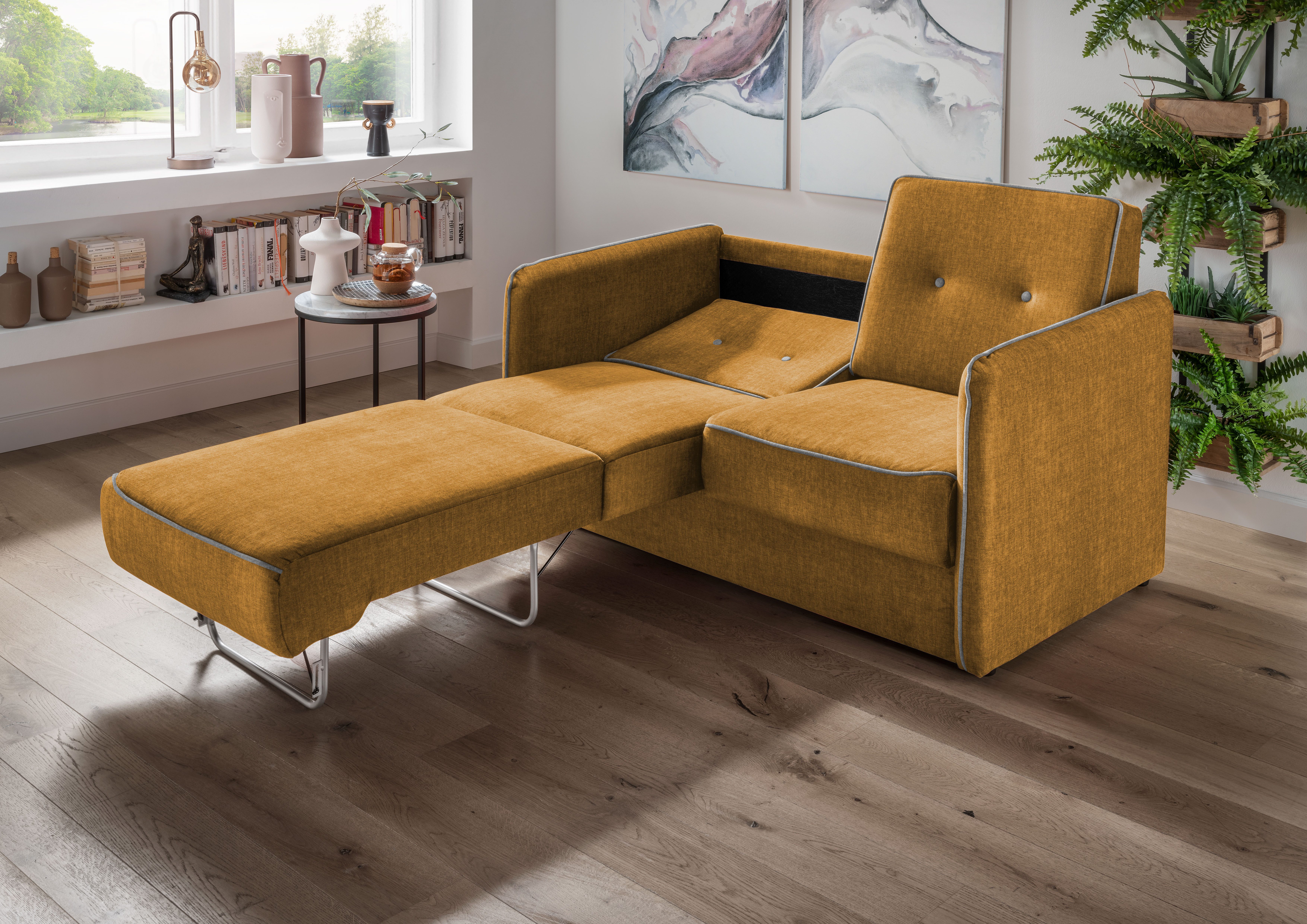 Home affaire Slaapbank Merina met tweedelige slaapfunctie, lade naar voren, binnenvering
