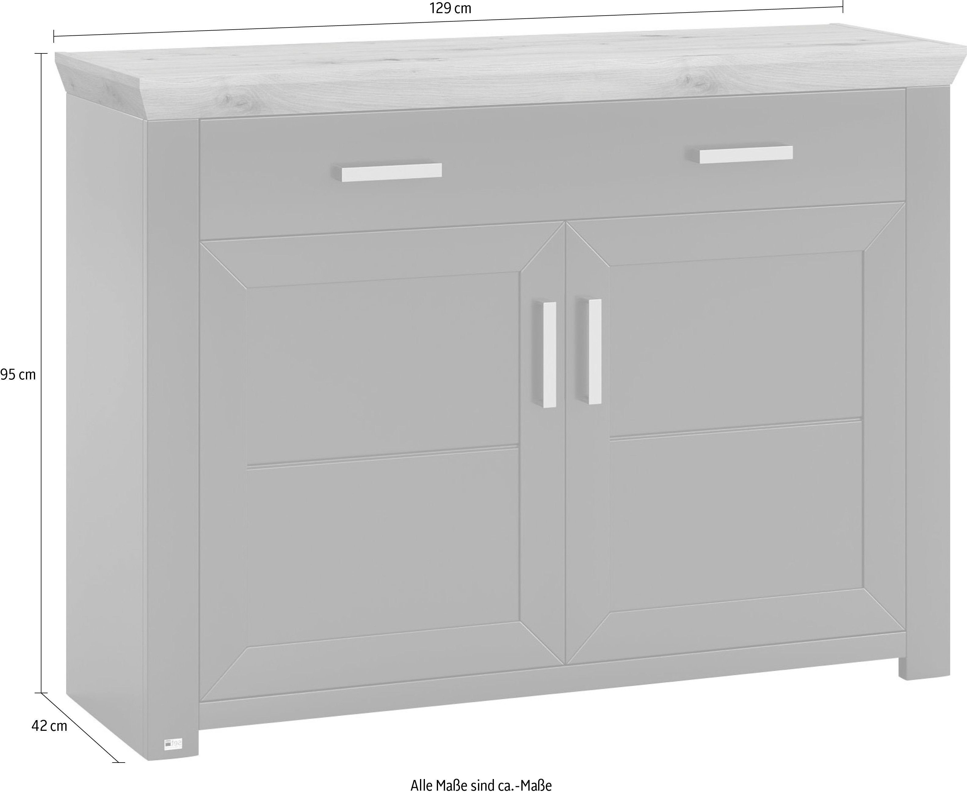 set one by Musterring Dressoir York Type 53, in 3 kleurvarianten verkrijgbaar, Landhuisstijl, Afmetingen 129 x 95 cm
