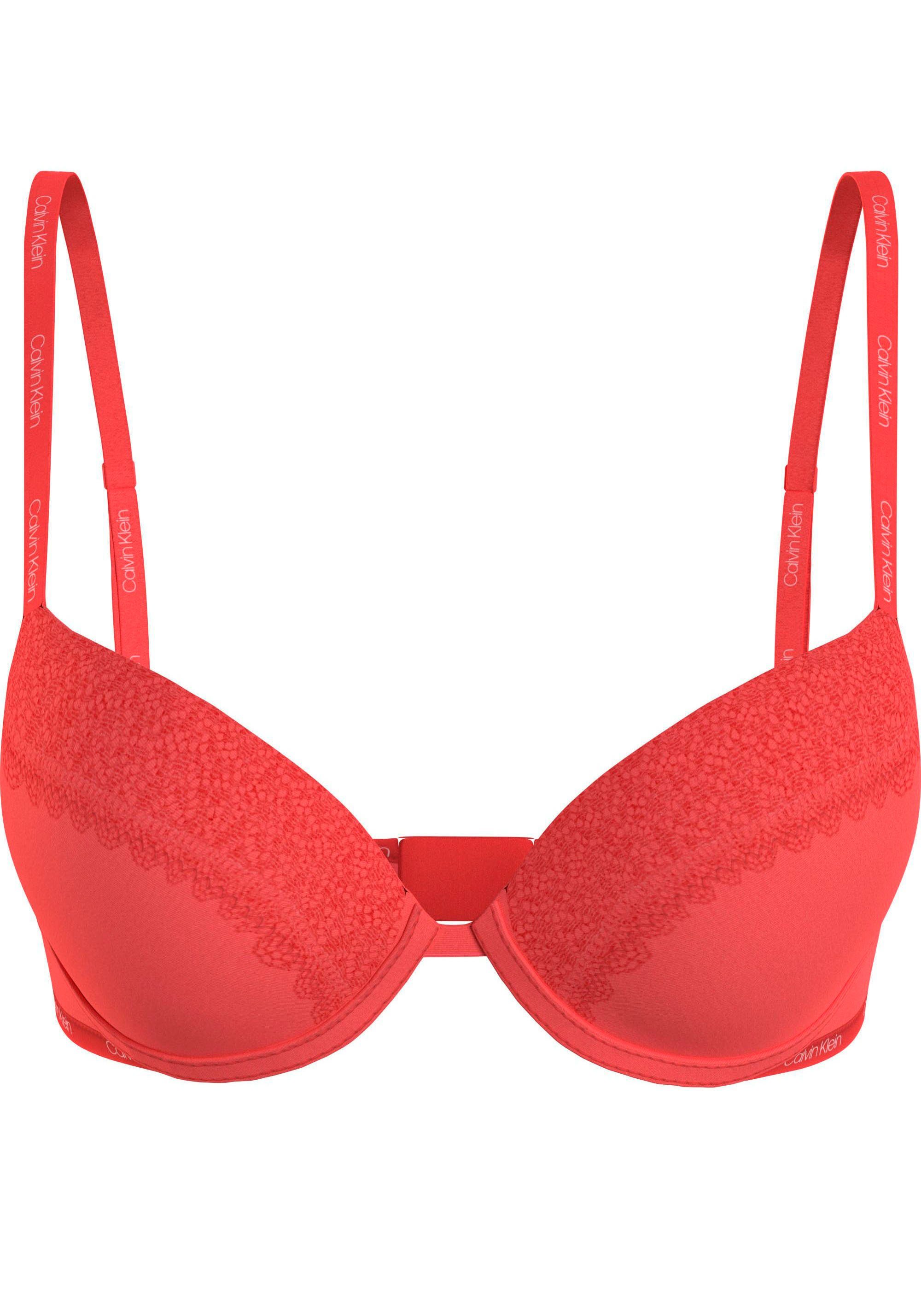 Calvin Klein Push-up-bh PUSH UP PLUNGE dames push-up bh's maat 70 D rood