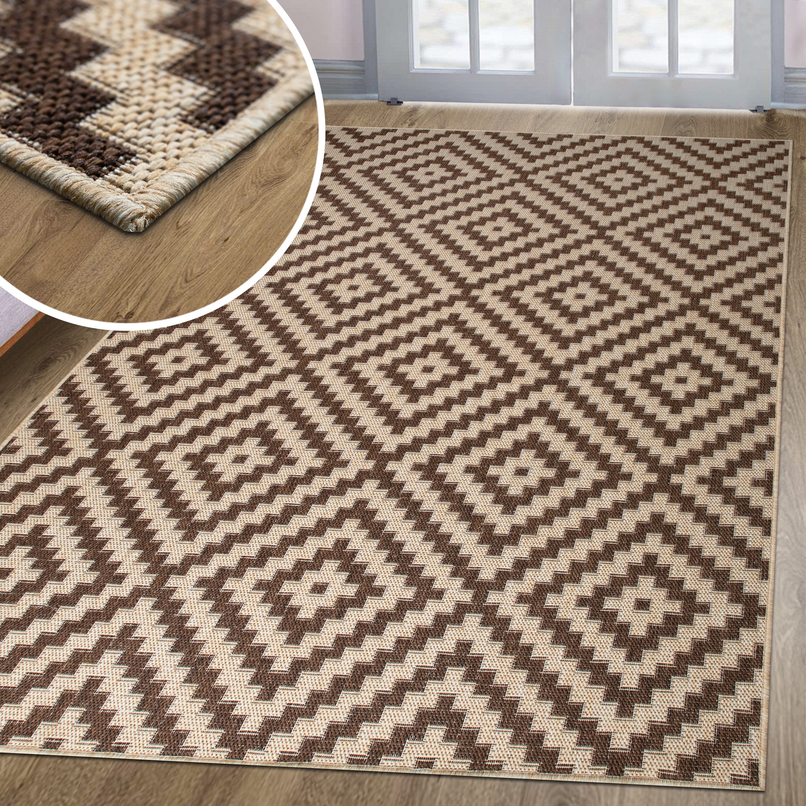 my home Vloerkleed Cordoba is ook als loper verkrijgbaar Geschikt voor binnen en buiten, sisal-look, weerbestendig & uv-bestendig, boho