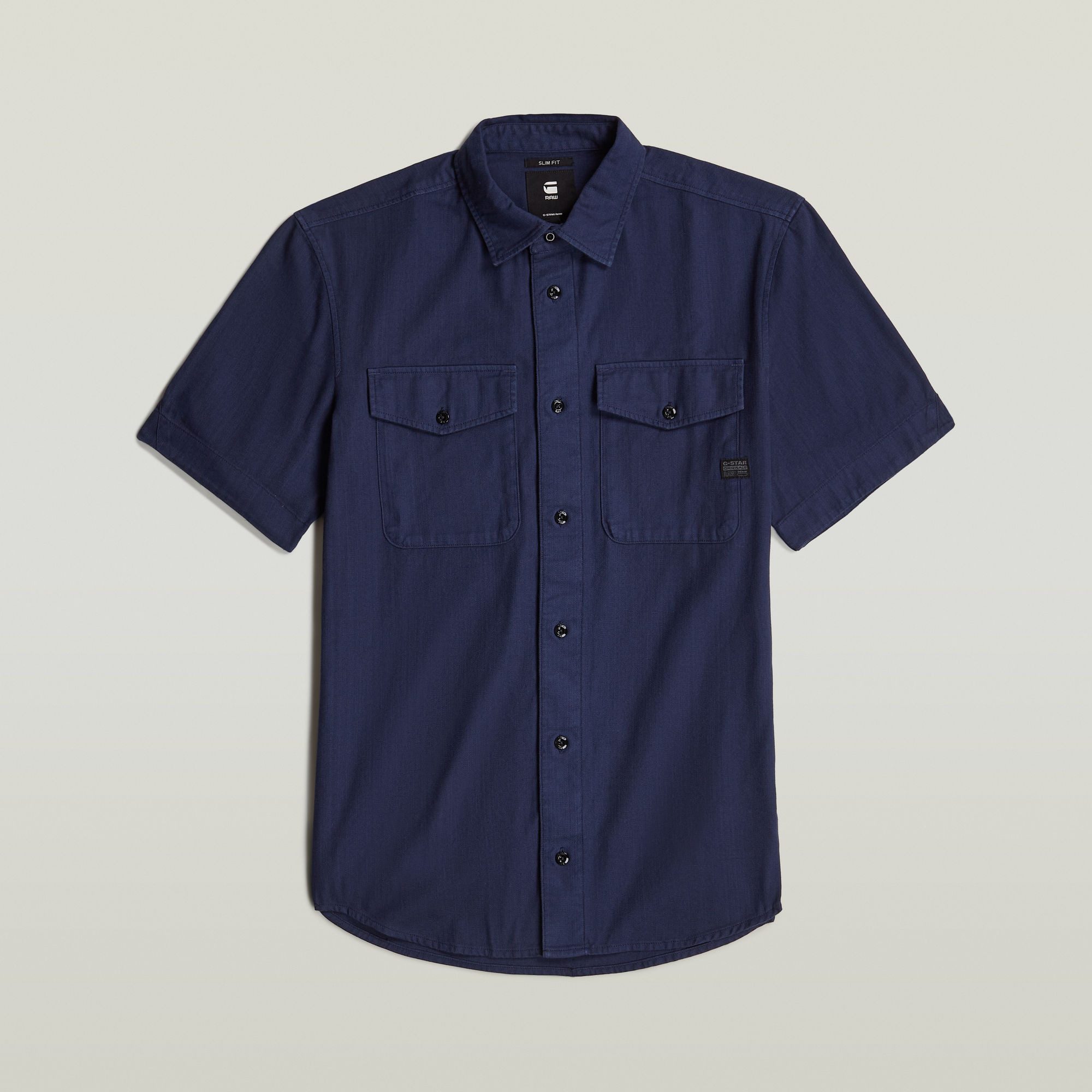 G-Star RAW Overhemd met korte mouwen Marine Slim Shirt met opgestikte zakken