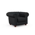 max winzer chesterfield-fauteuil kent fauteuil met chique capitonnage, breedte 110 cm zwart