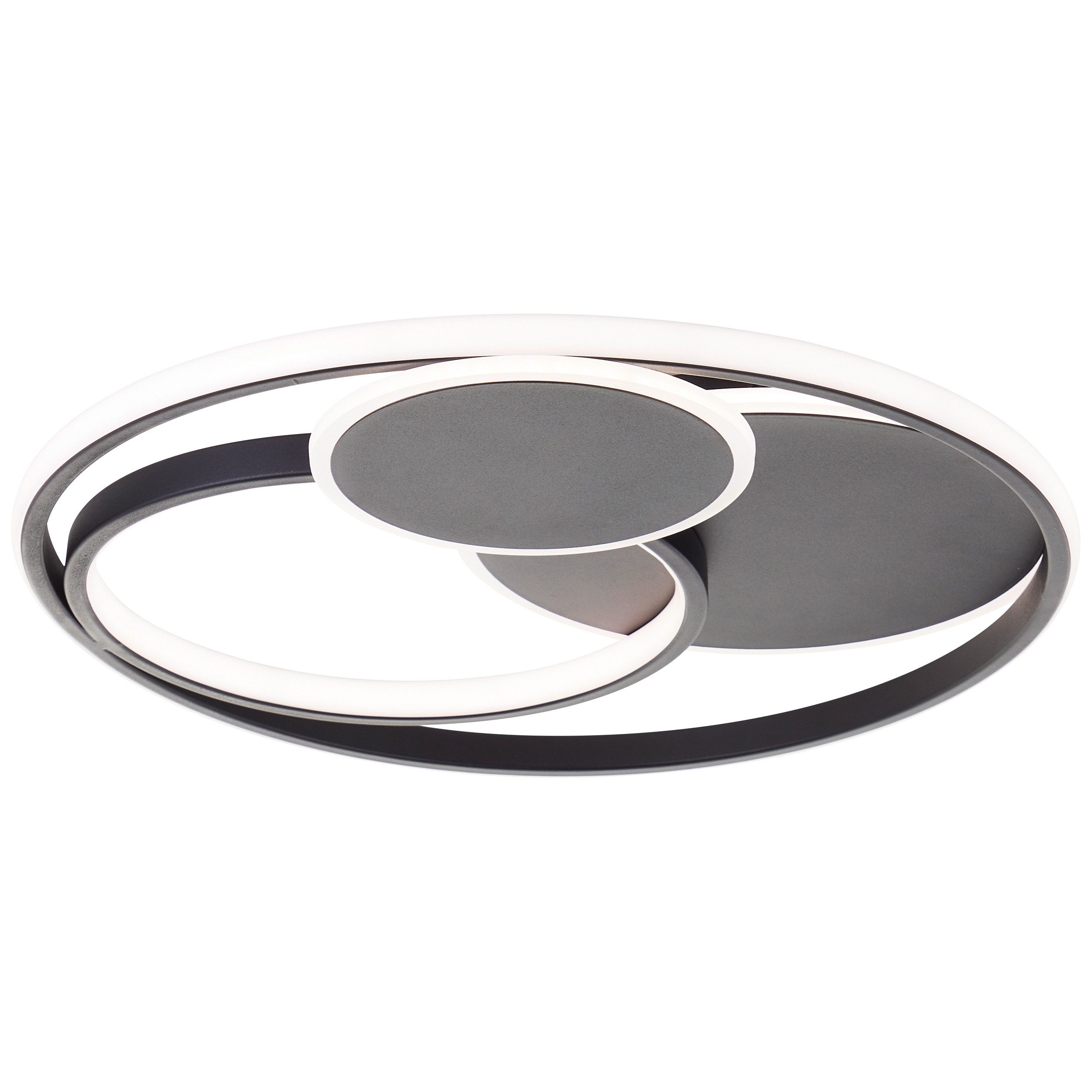 Brilliant Leuchten Led-plafondlamp Runda Ø 50 cm, 5200 lm, 3000-6500 K, dimbaar, CCT, afstandsbediening, metaal (1 stuk)