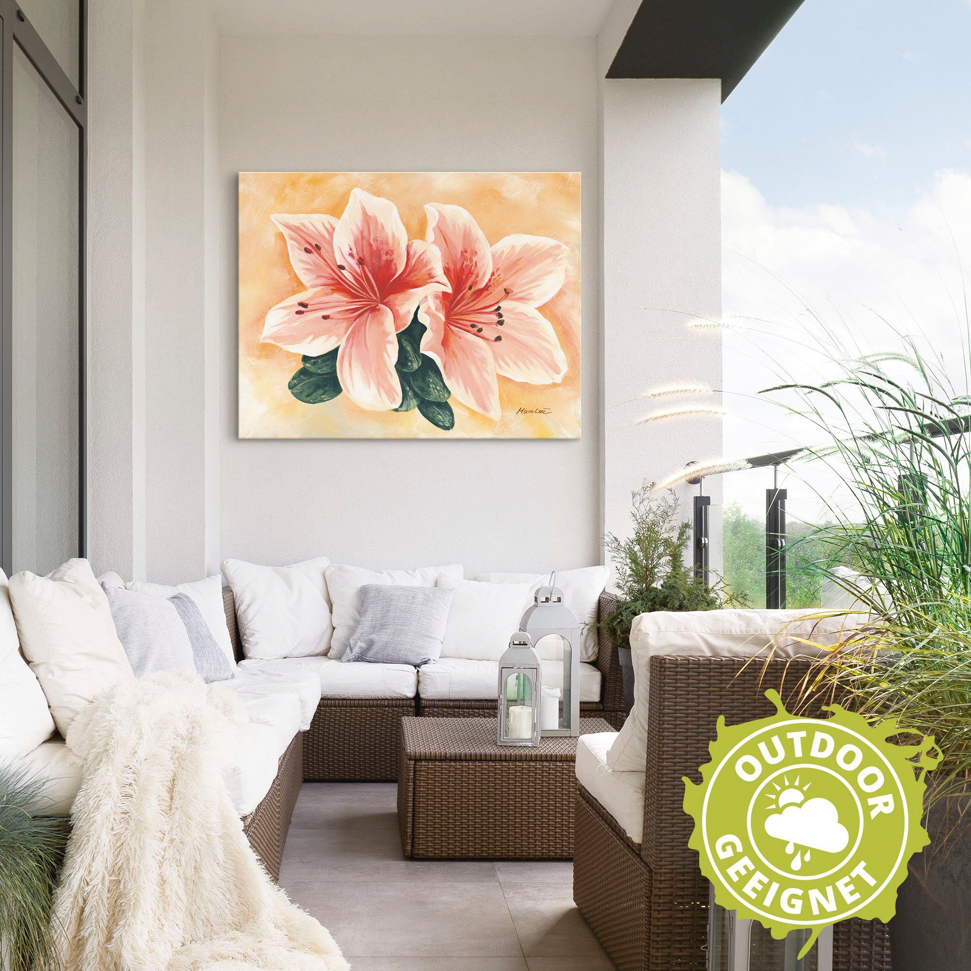 Artland Artprint Zalmlelies als artprint van aluminium, artprint op linnen, muursticker, verschillende maten