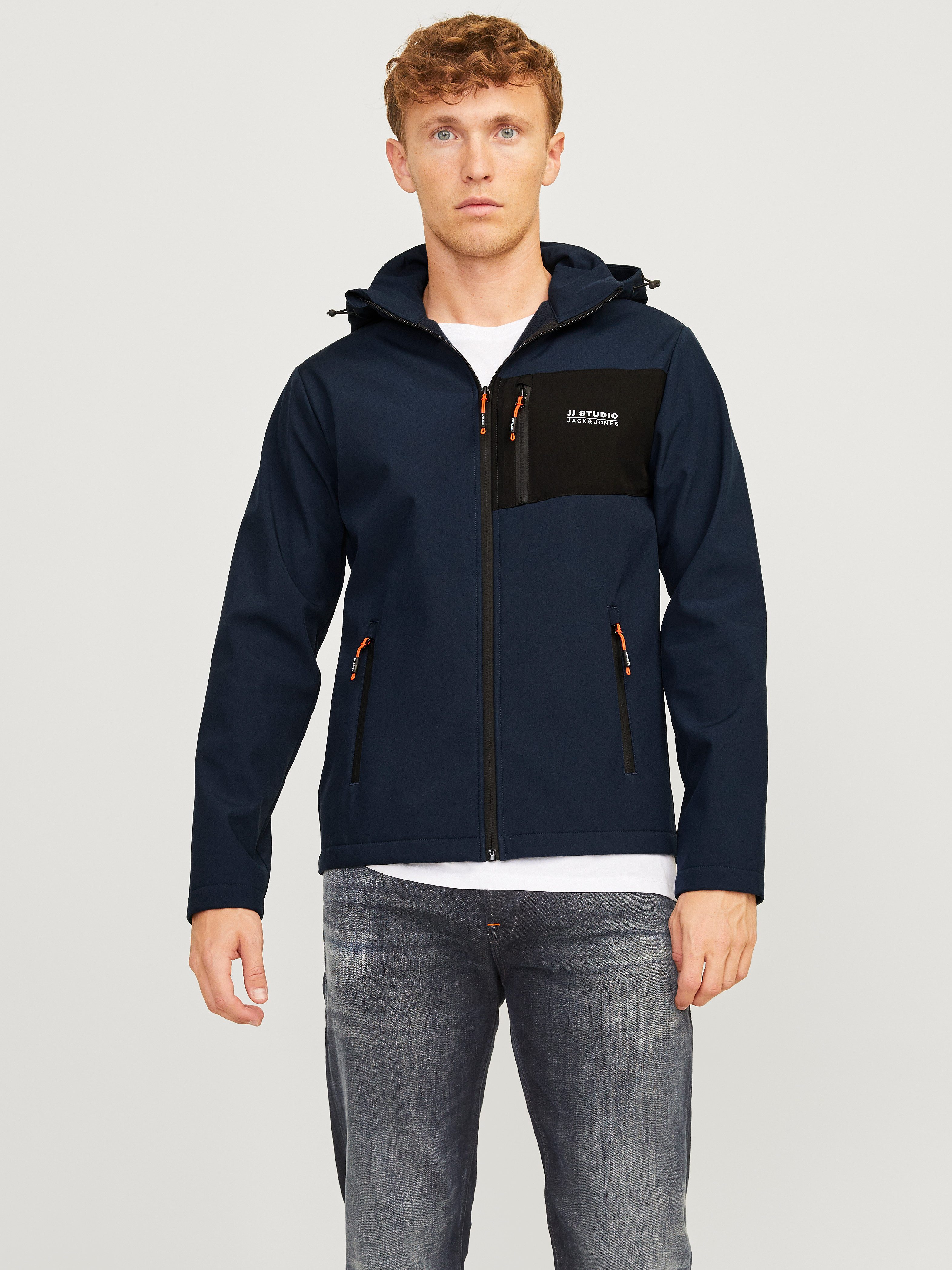Jack & Jones Softshell-jack JJTAYLOR SOFTSHELL JACKET heren tussenjacks maat XS blauw