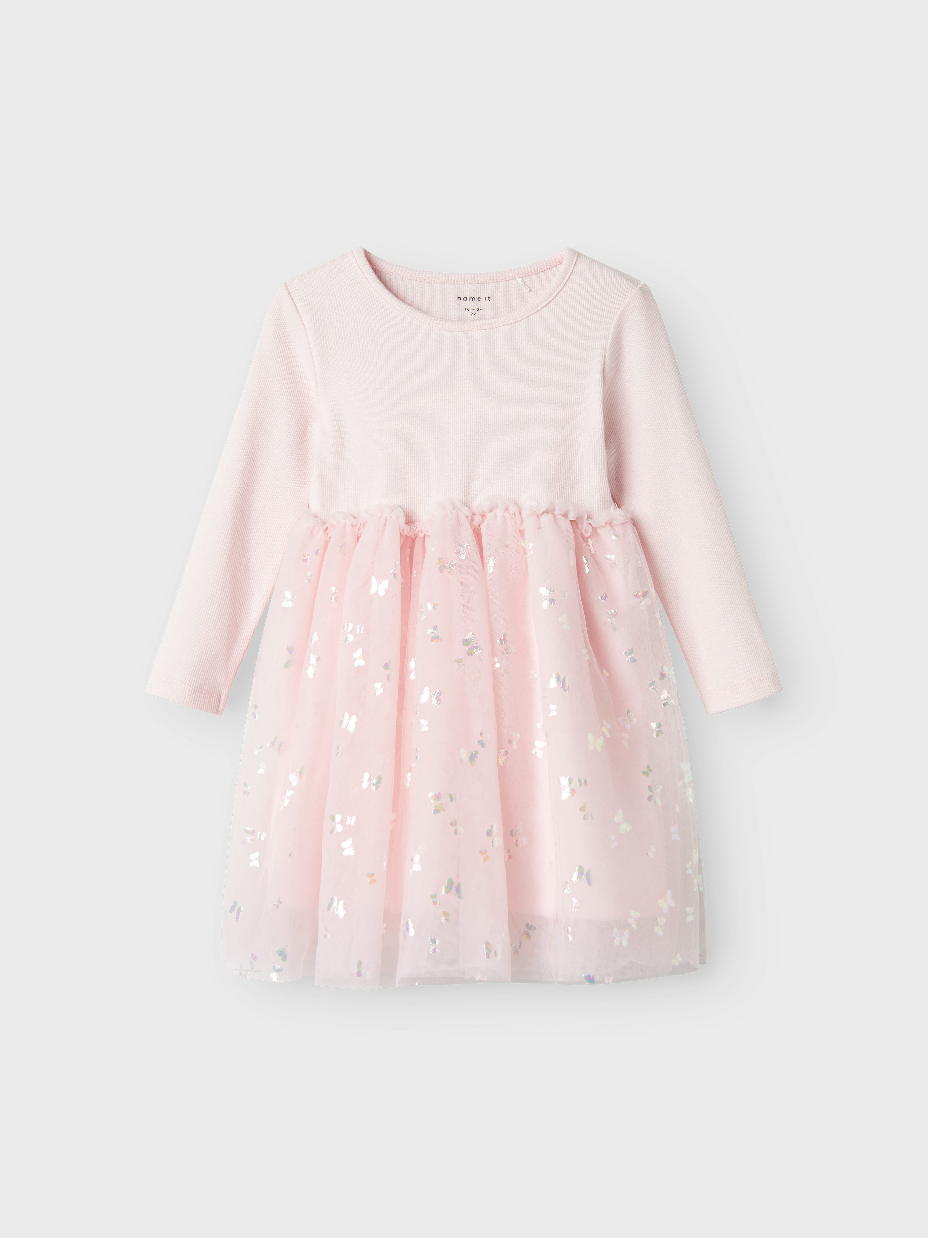Name It Mini-jurk NMFDUBUTTERFLY LS DRESS