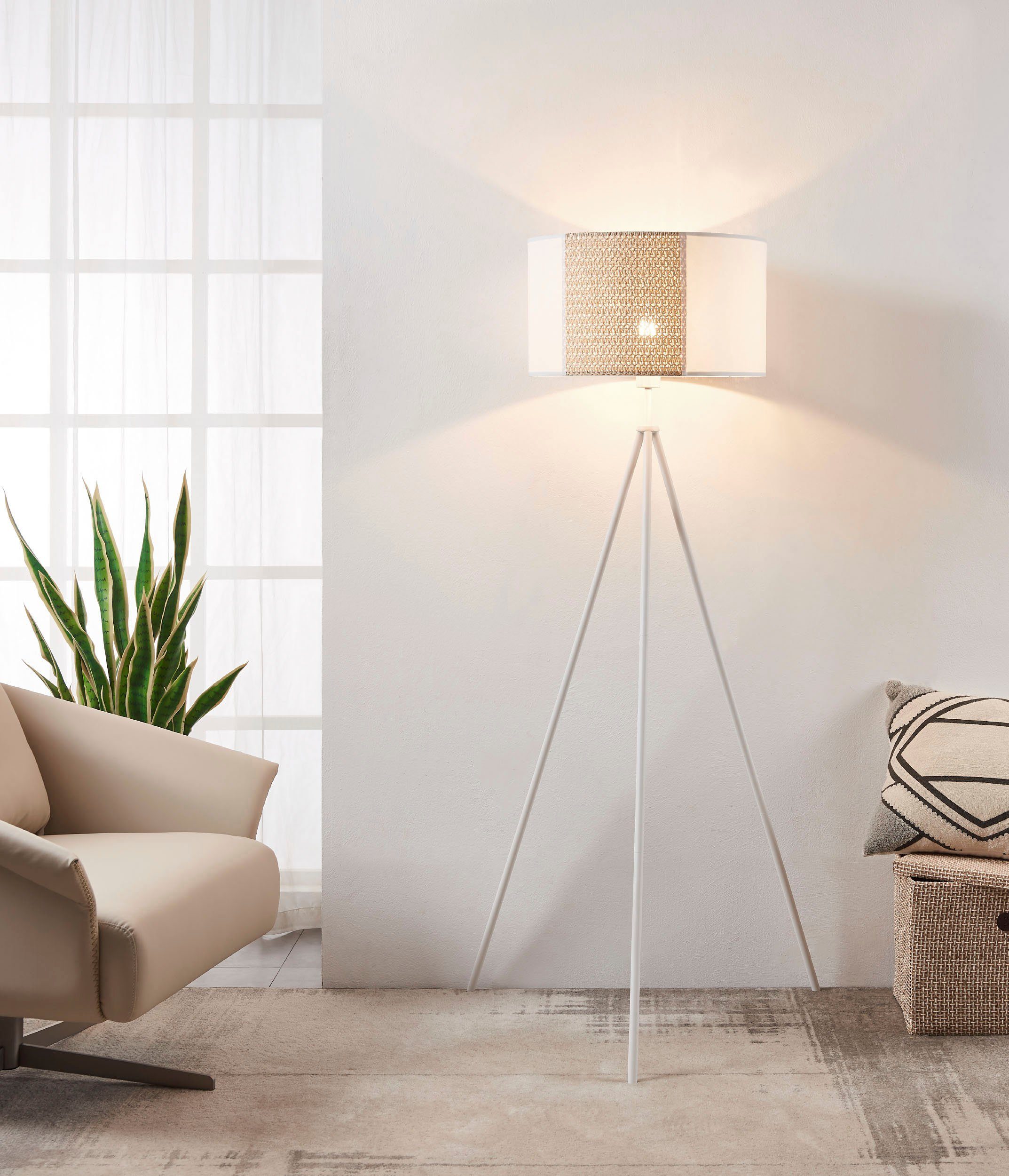 EGLO Staande lamp Arnhem Vloerlamp in wit van staal - excl. E27 - 1X40W (1 stuk)