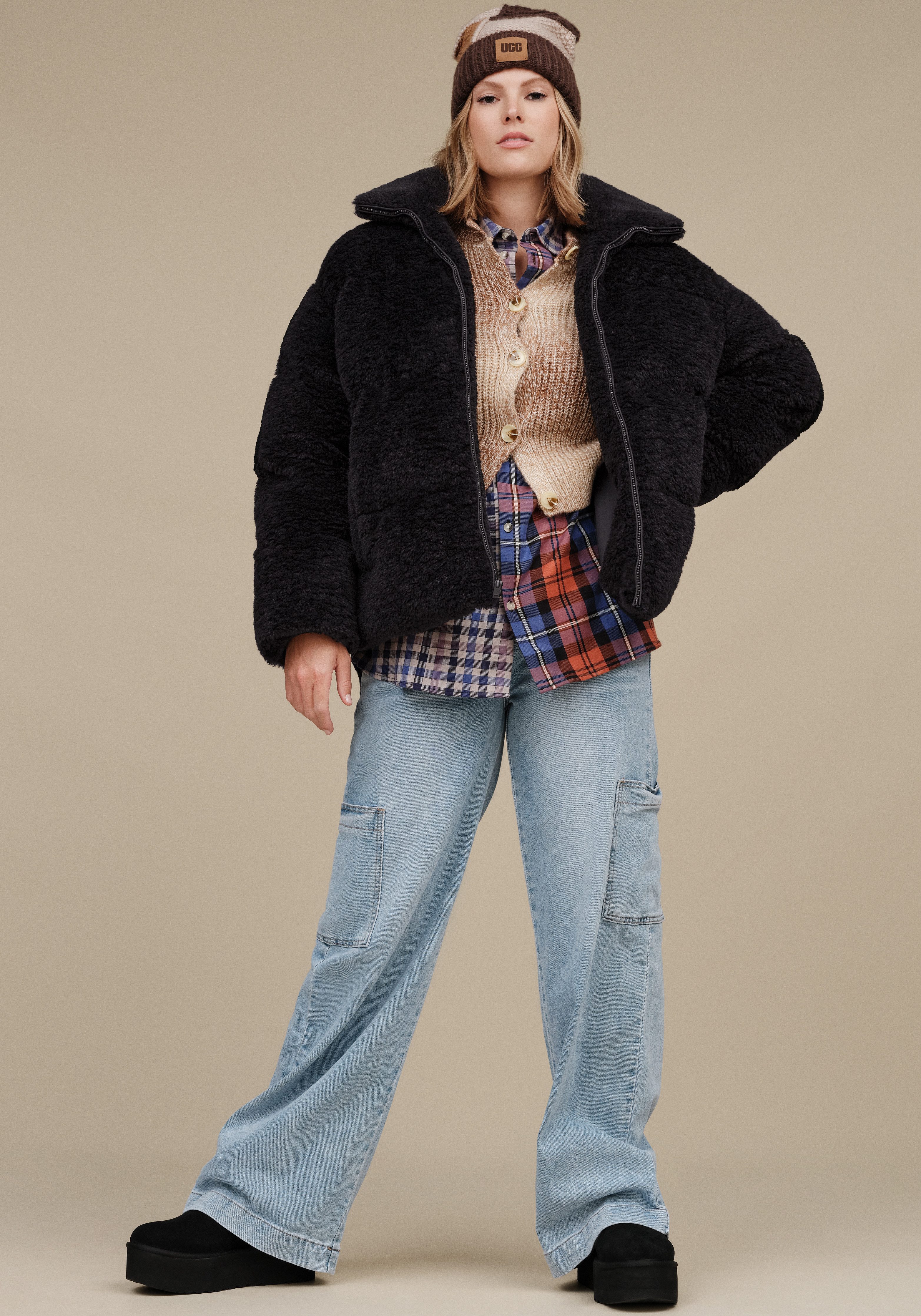 UGG Pluchen jack W EMMALYN FLUFF PUFFER JACKET