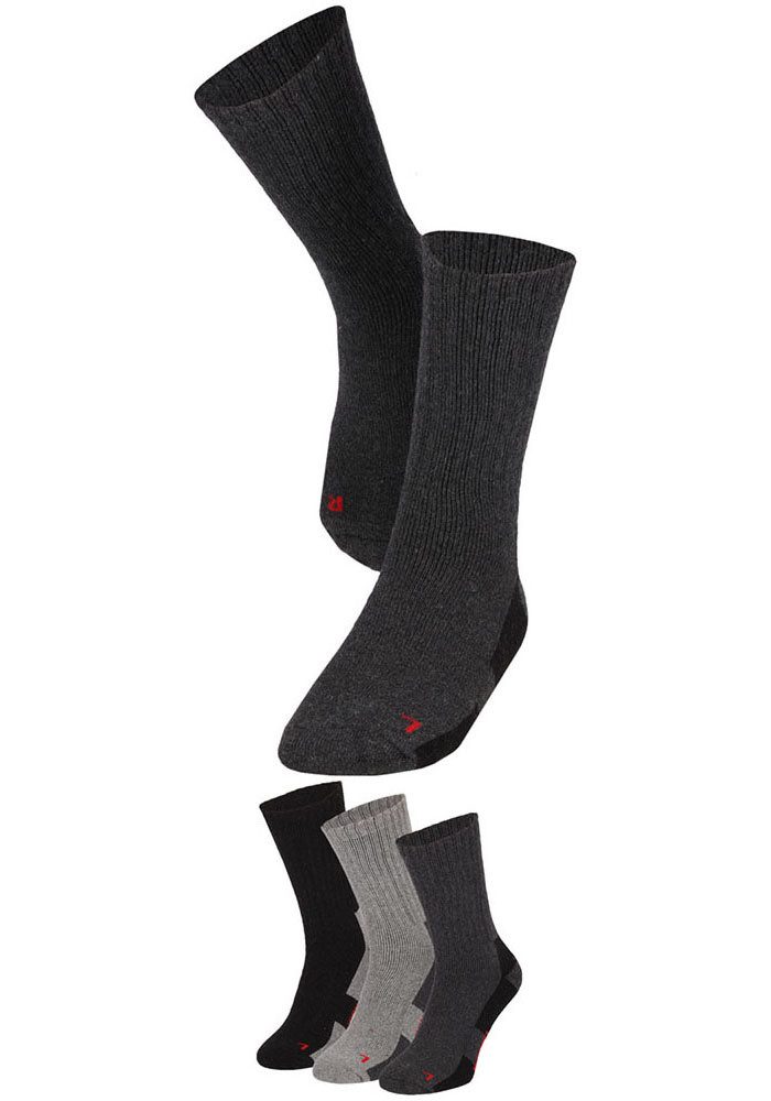 Apollo Basic sokken THERMAL/TRACKING SOCKS Unisex met verwarmende merinowol (2 paar, Set van 3)