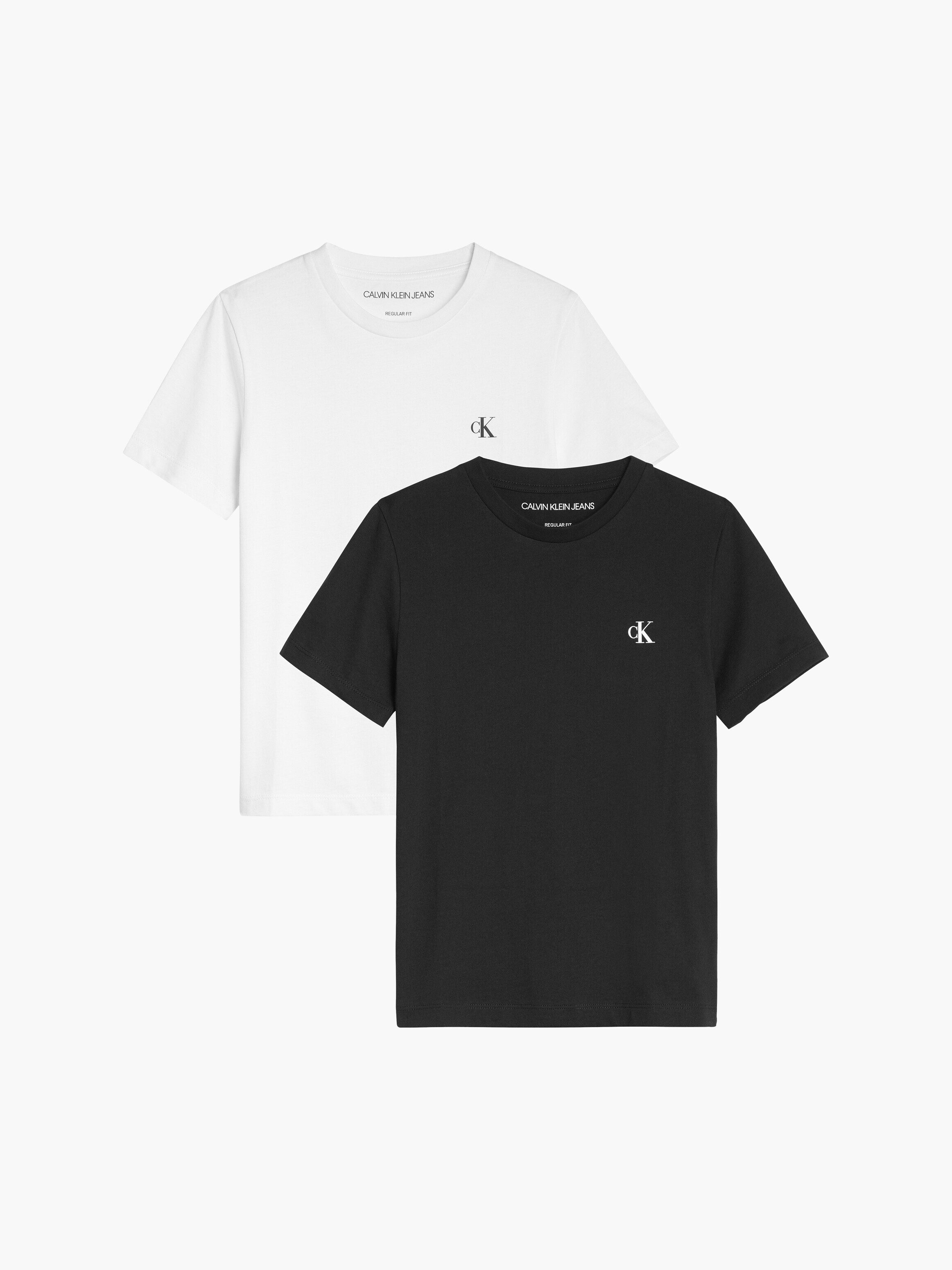 Calvin Klein T-shirt 2-PACK MONOGRAM TOP voor kinderen tot 16 jaar met logo-opdruk (2-delig)