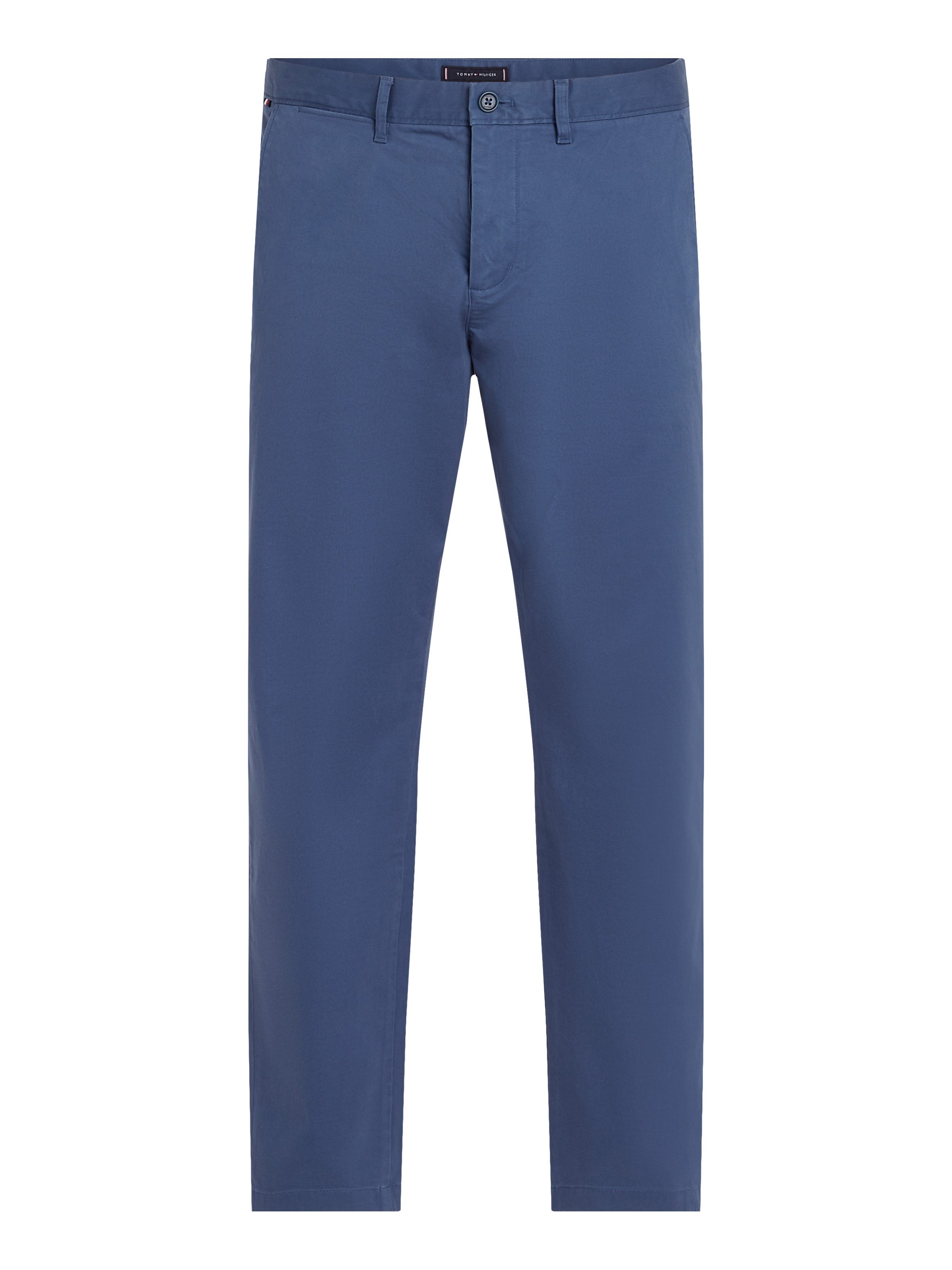 Tommy Hilfiger Chino DENTON CHINO SATIN met achterzakken met knoop logo-borduursel
