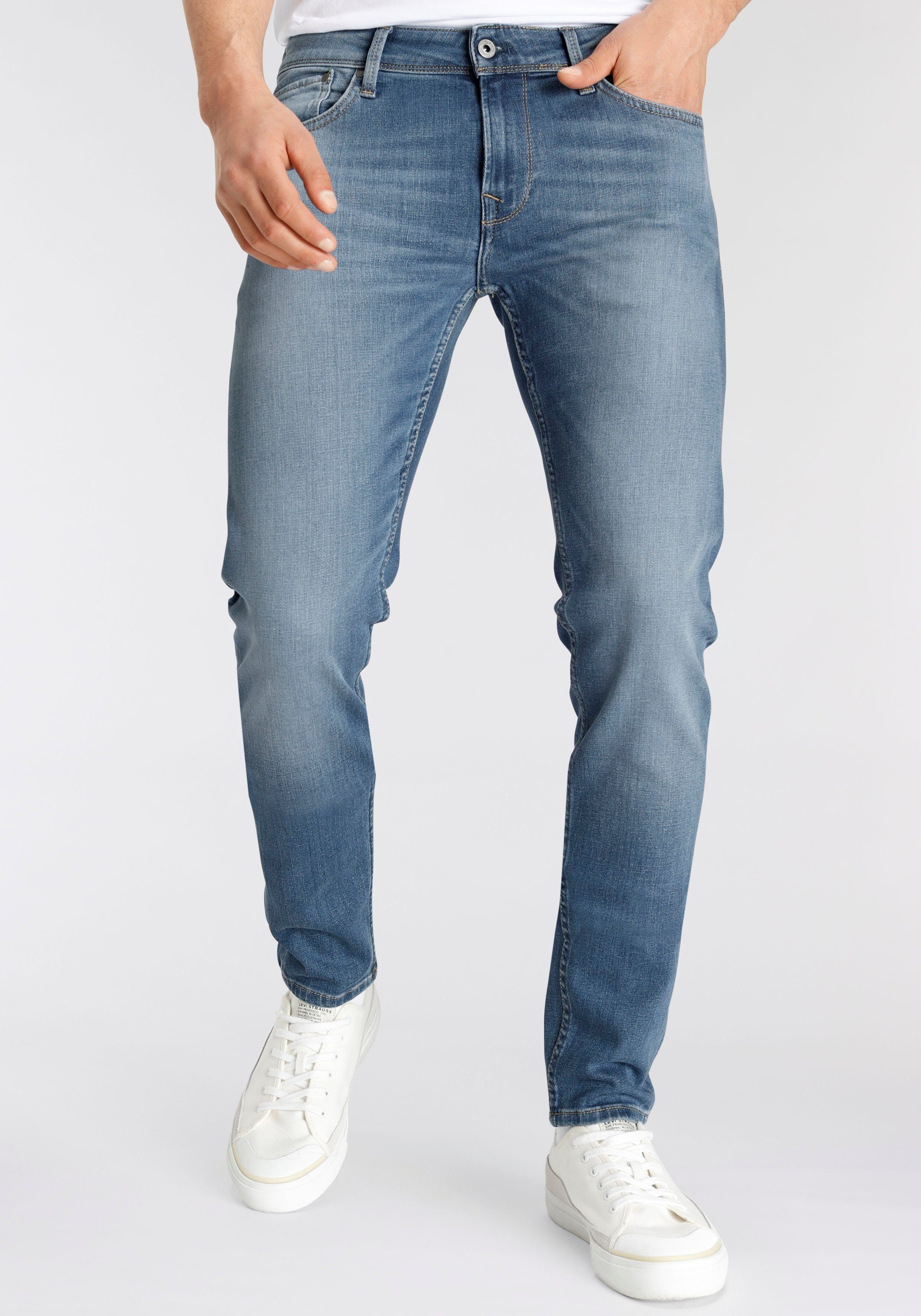 Pepe Jeans Skinny fit jeans Finsbury heren skinny jeans maat 30 blauw