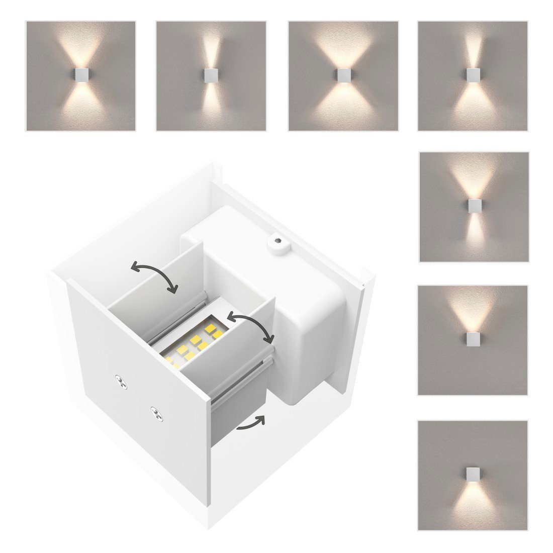Hama Led-wandlamp Led wandlamp, WLAN wandlamp voor binnen/buiten Buitenlamp IP 44