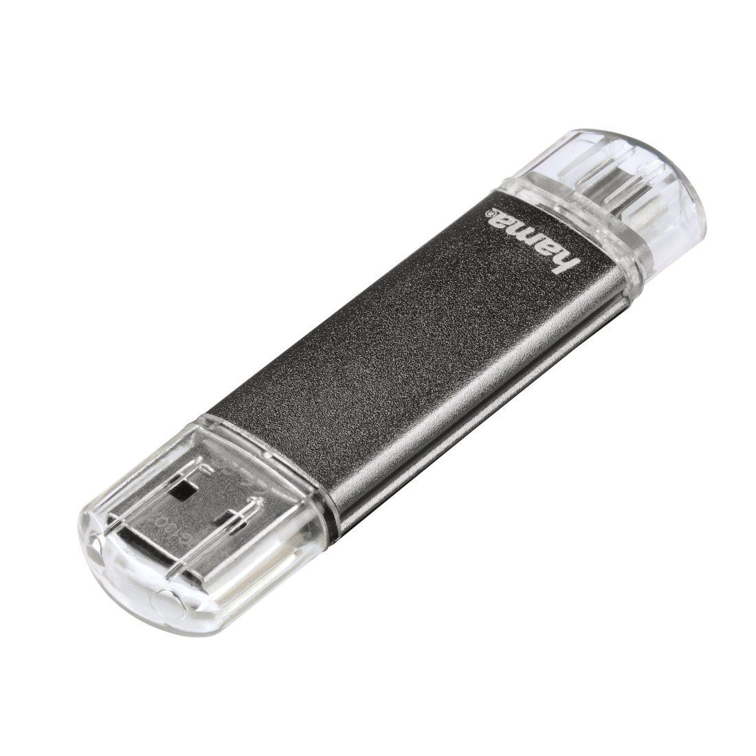 Hama USB-stick 32 GB, USB 2.0, 10 MB/s, geheugenstick grijs FlashPen met dop