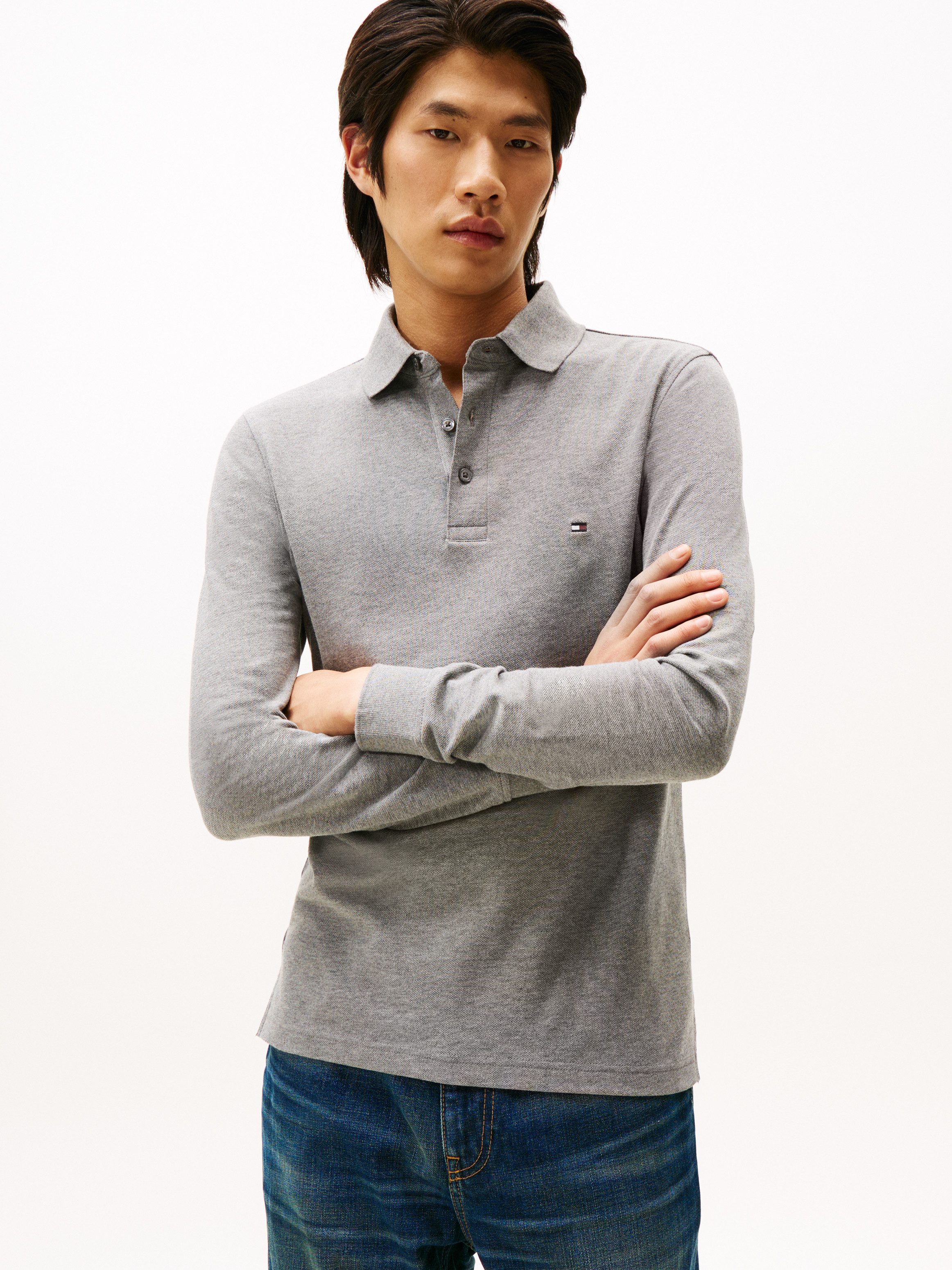 Tommy Hilfiger Poloshirt met lange mouwen 1985 SLIM LS POLO