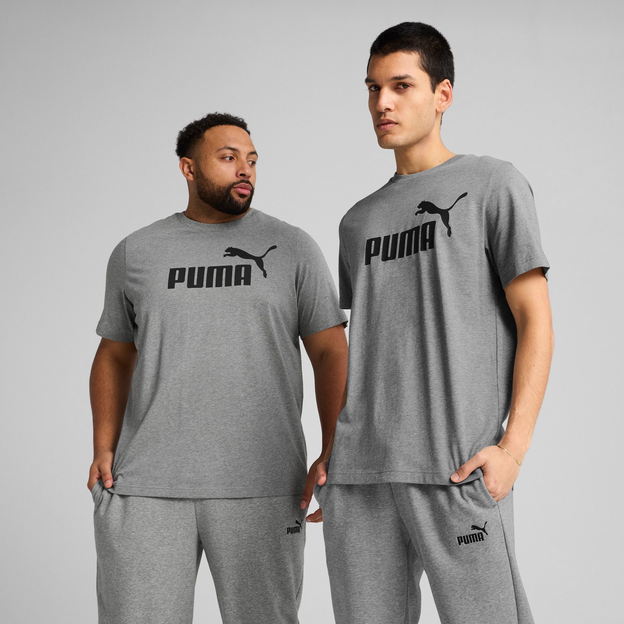 PUMA T-shirt ESS NO. 1 LOGO TEE Basic heren T-shirt met logo heren t-shirts maat M grijs