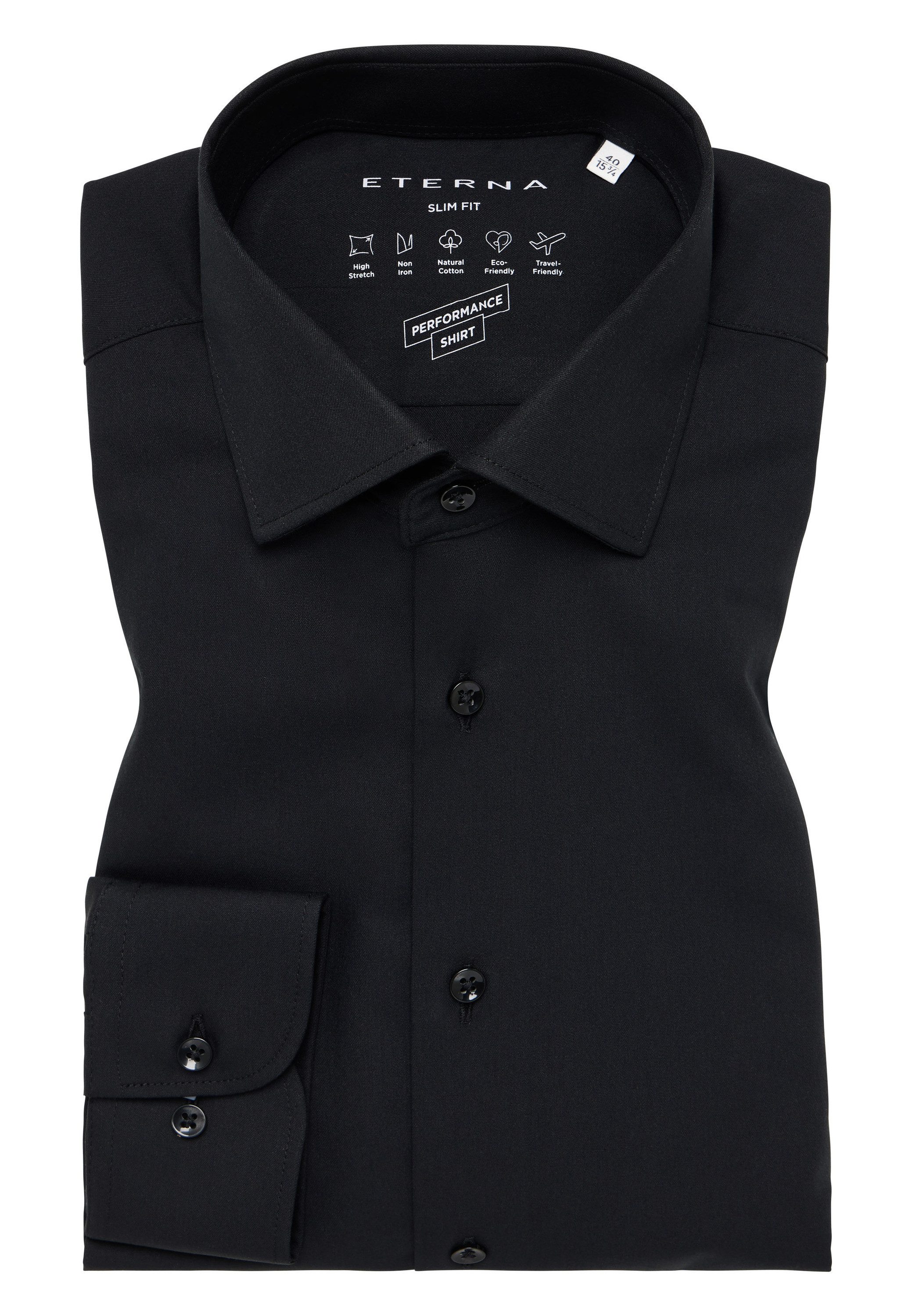 Eterna Overhemd met lange mouwen Slim fit NON IRON (strijkvrij)