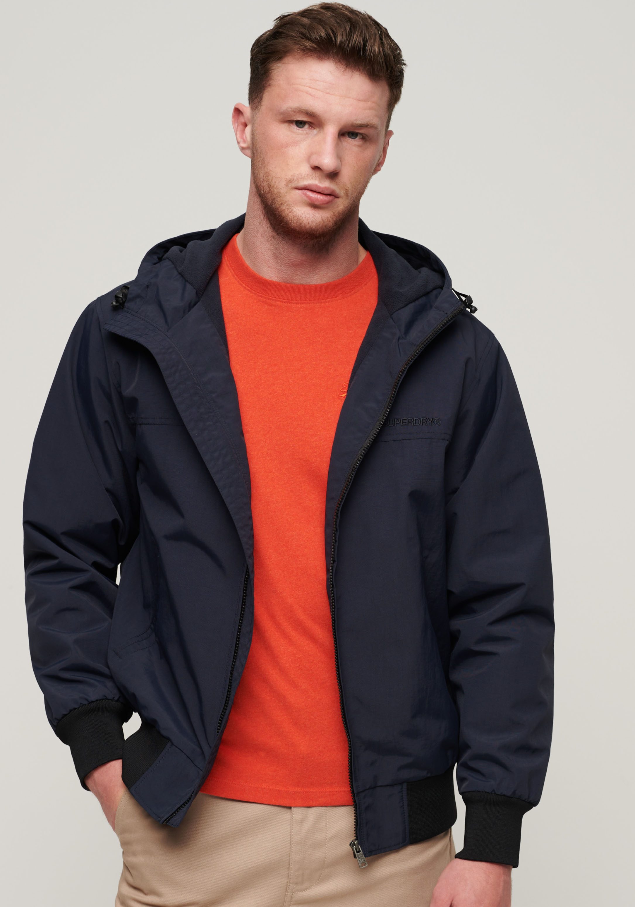 Superdry Bomberjack SURPLUS NYLON HOODED BOMBER heren bomberjacks maat S blauw