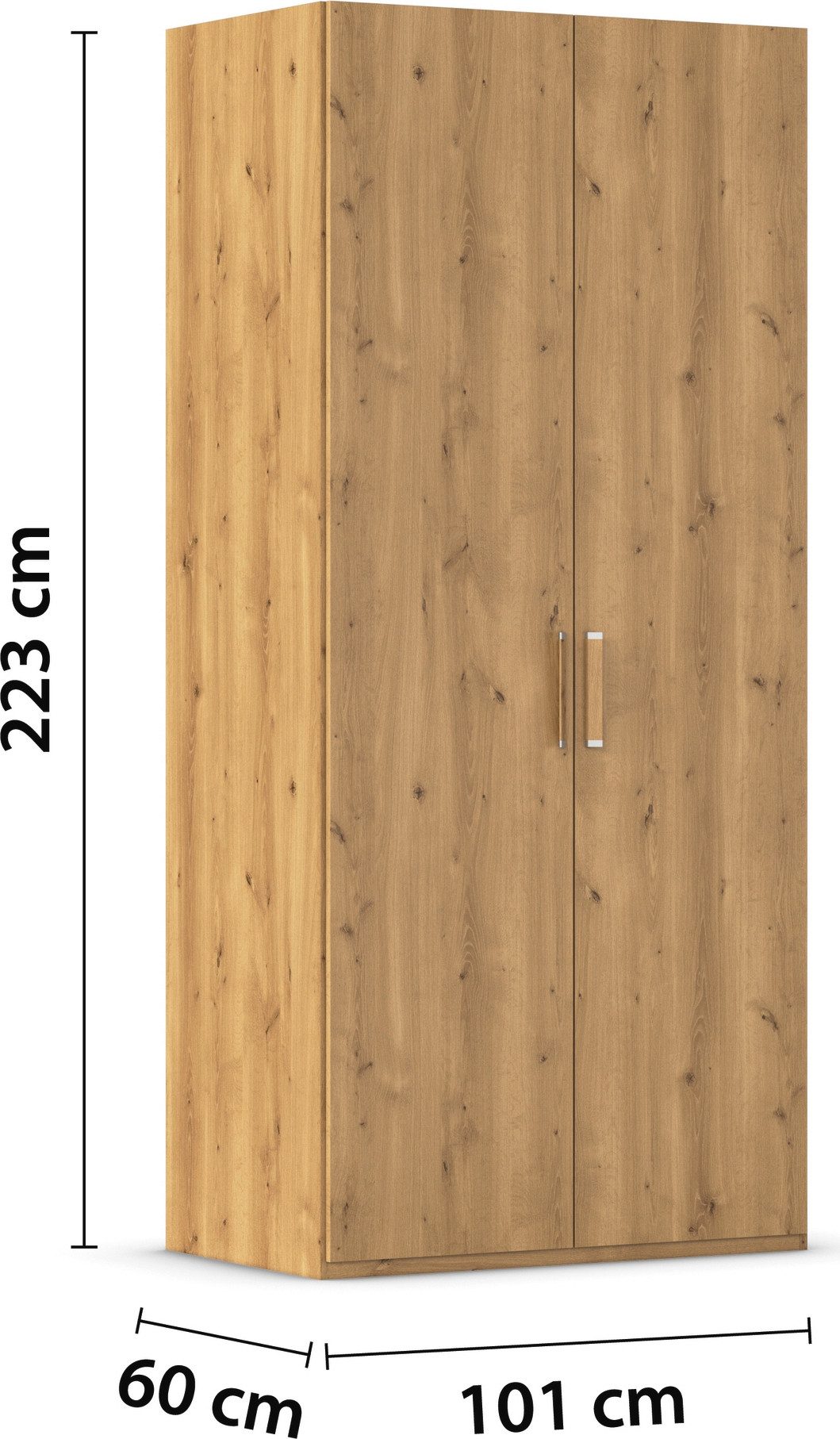 rauch Draaideurkast Kledingkast Kast Garderobe Slaapkamerkast EVELYN in elegante stijl, veel opbergruimte 4 breedtes en 2 hoogtes made in germany