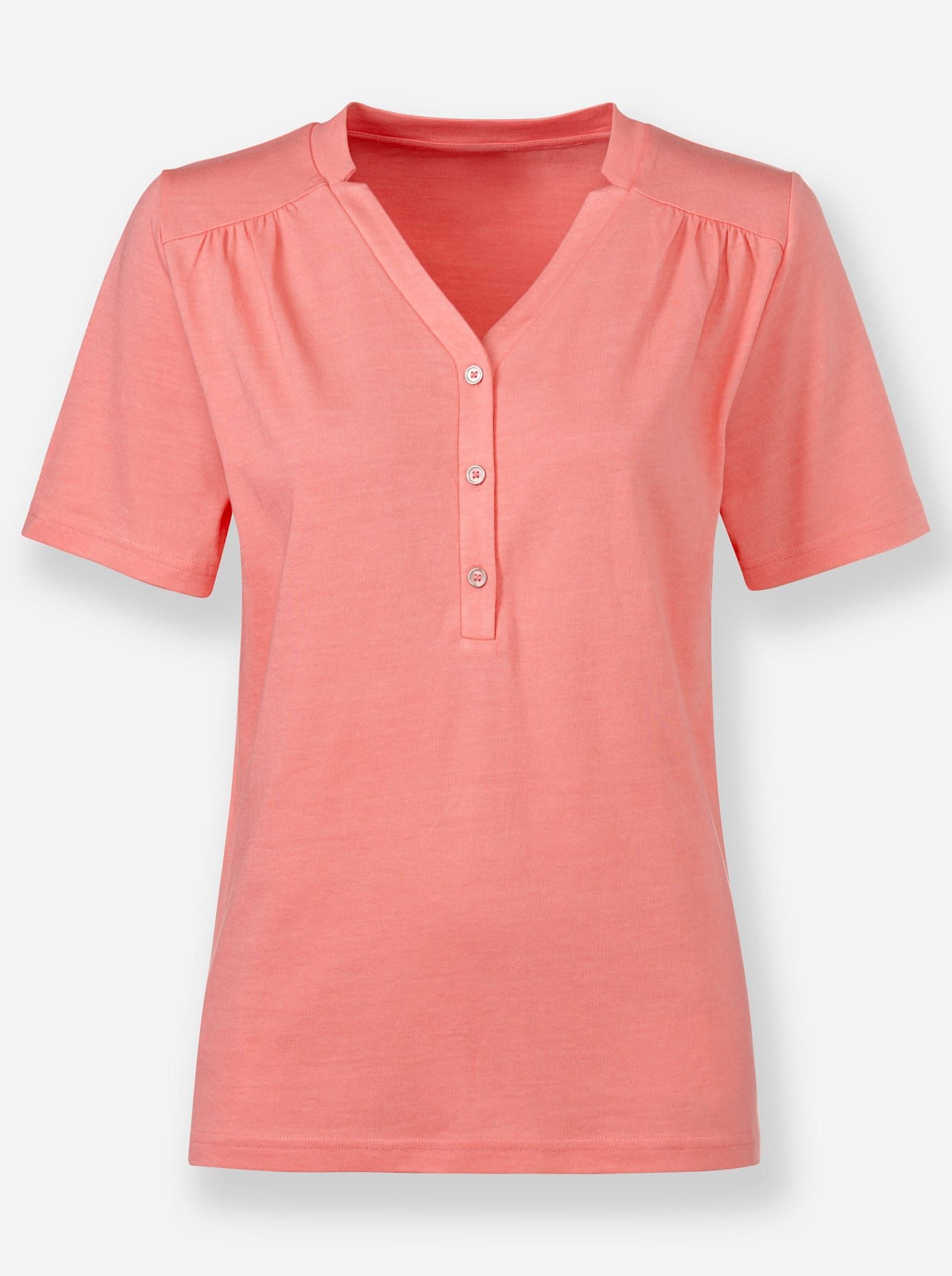 Classic Shirt met V-hals Shirt (1-delig)