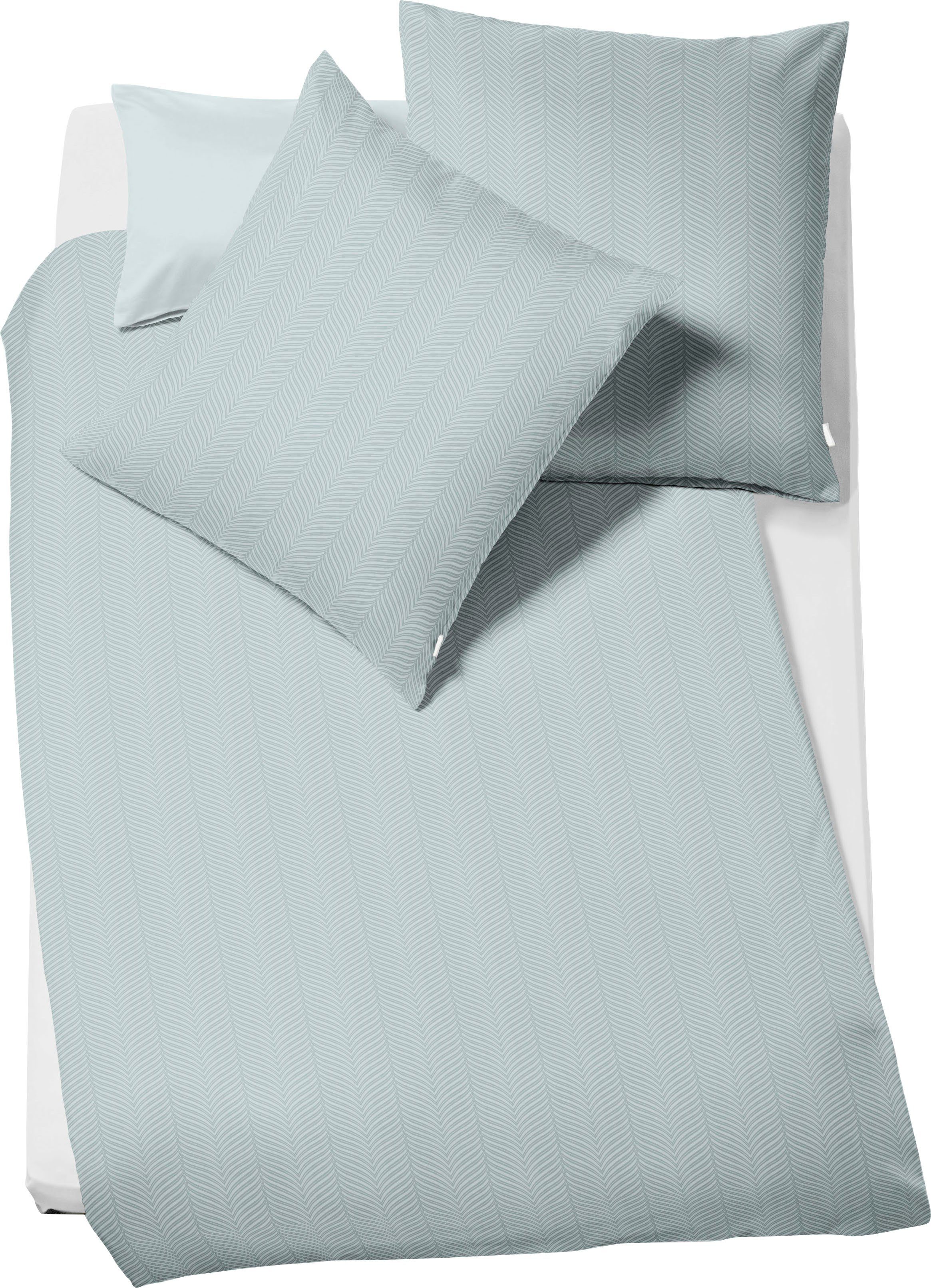 fleuresse Overtrekset Jade met een subtiel patroon dekbedovertrekken maat 1x 200x200 cm blauw