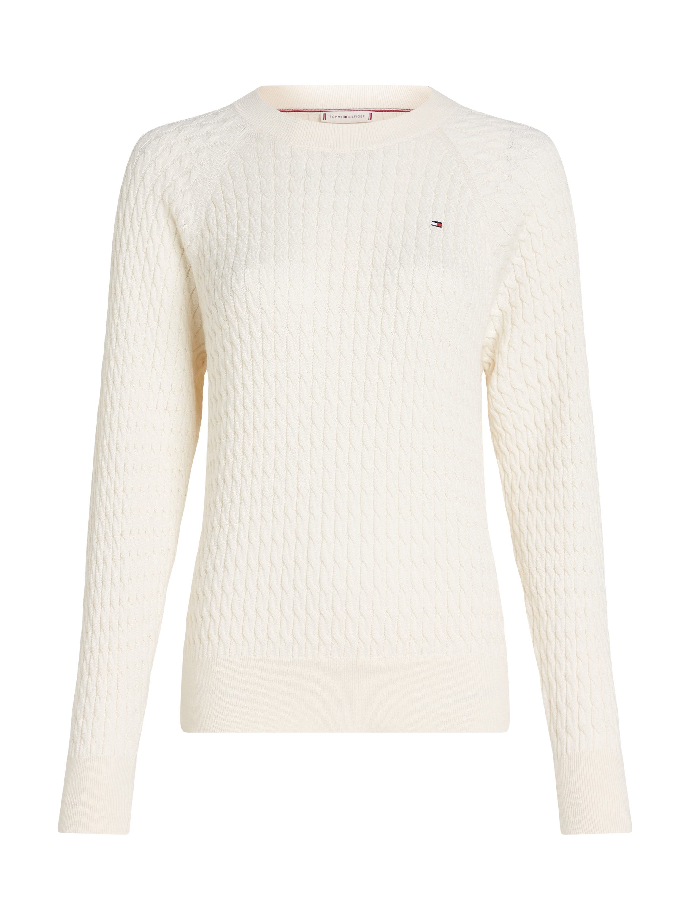 Tommy Hilfiger Trui met ronde hals CO CABLE C-NK SWEATER