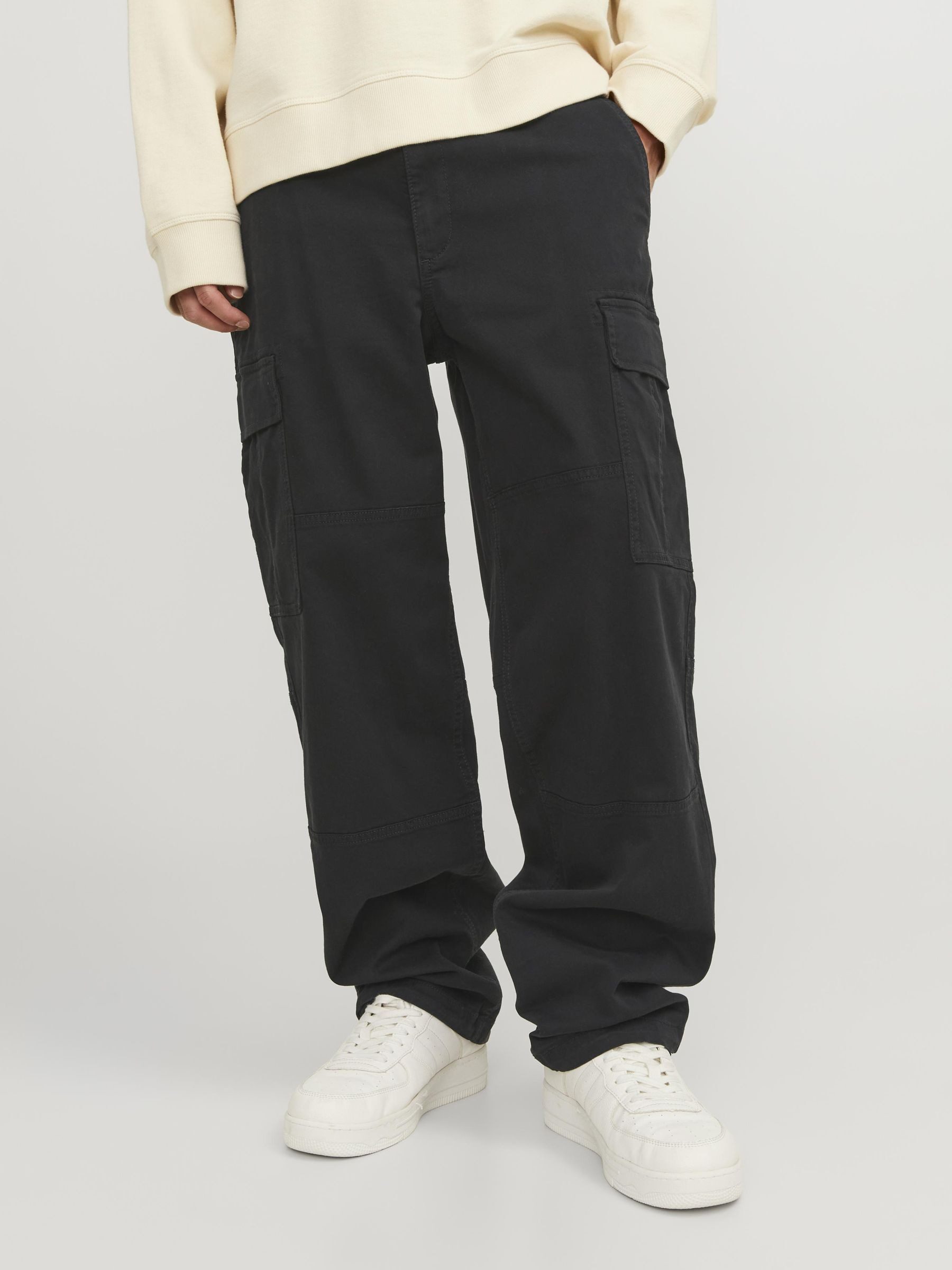 Jack & Jones Cargobroek JPSTKARL JJHARLOW CARGO NOOS heren cargobroeken maat 29 zwart