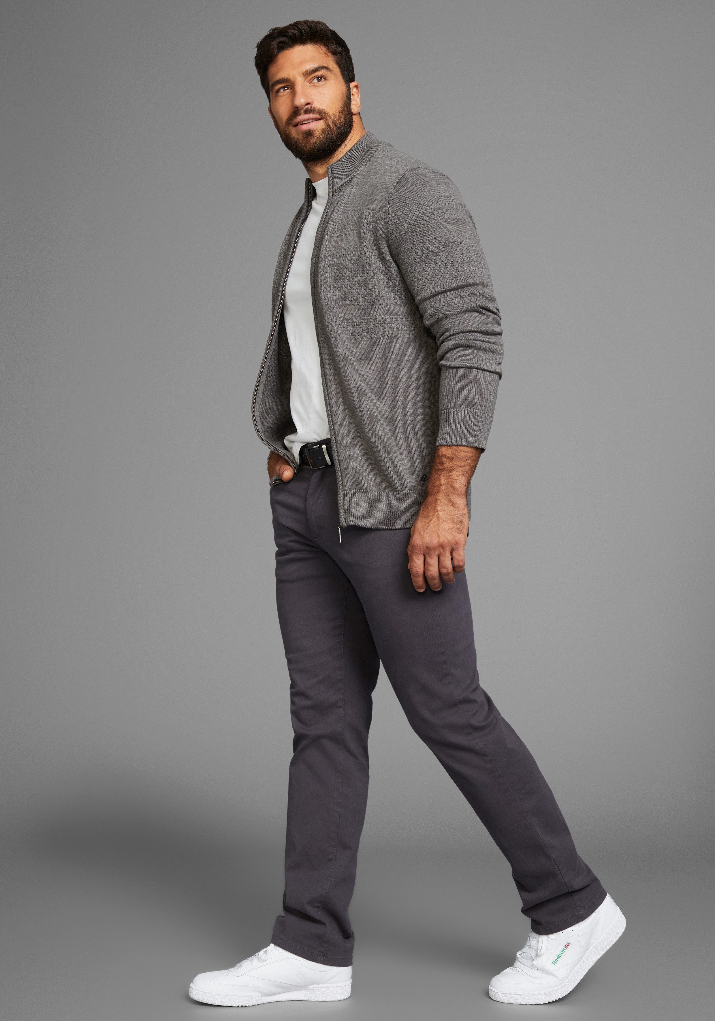 H.I.S Jacquardvest Tot XL met ritssluiting nieuwe collectie