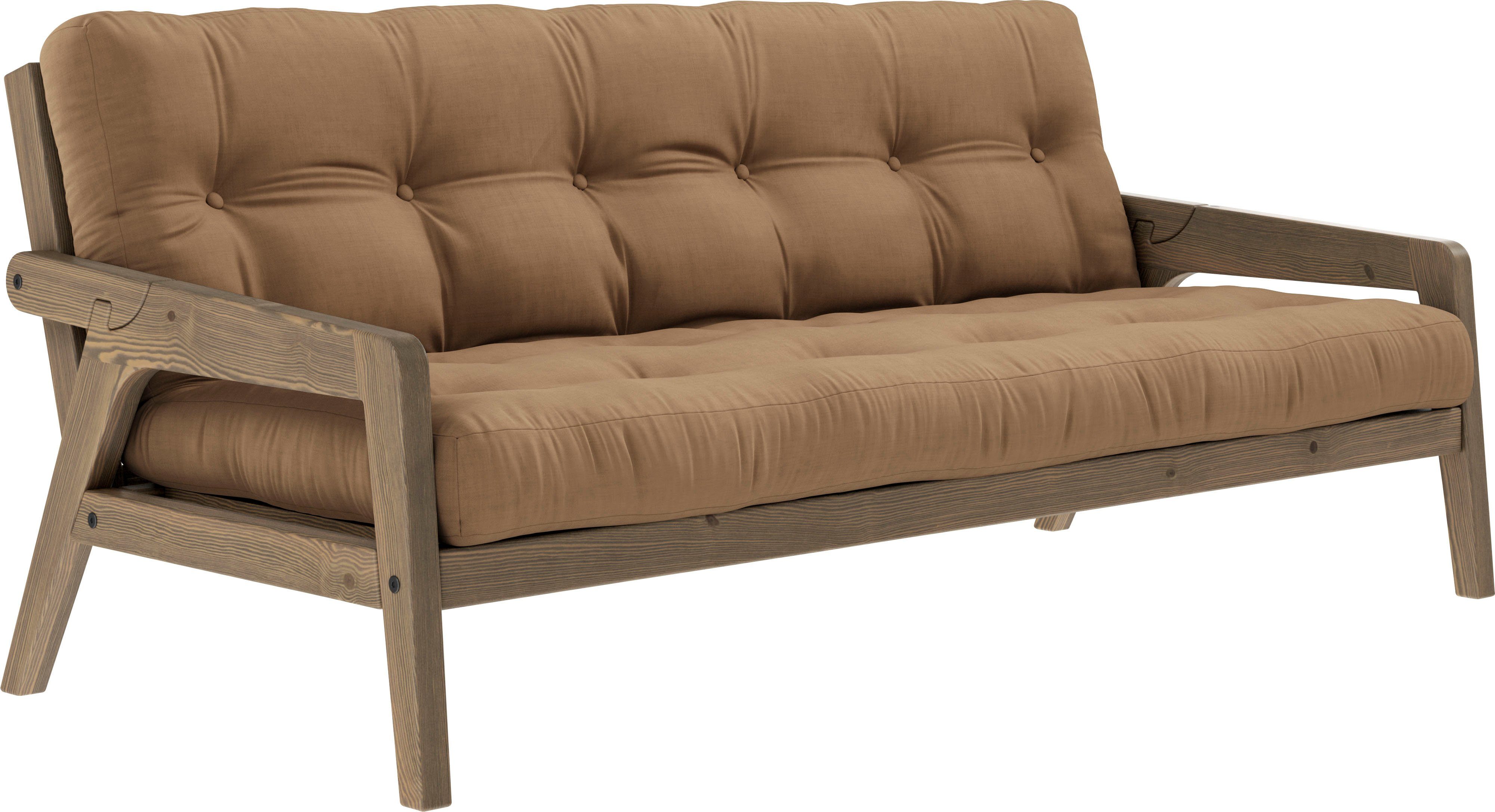 Karup Slaapbank Graf Met houtstructuur, incl. futonmatras, ligoppervlak 130x190 cm