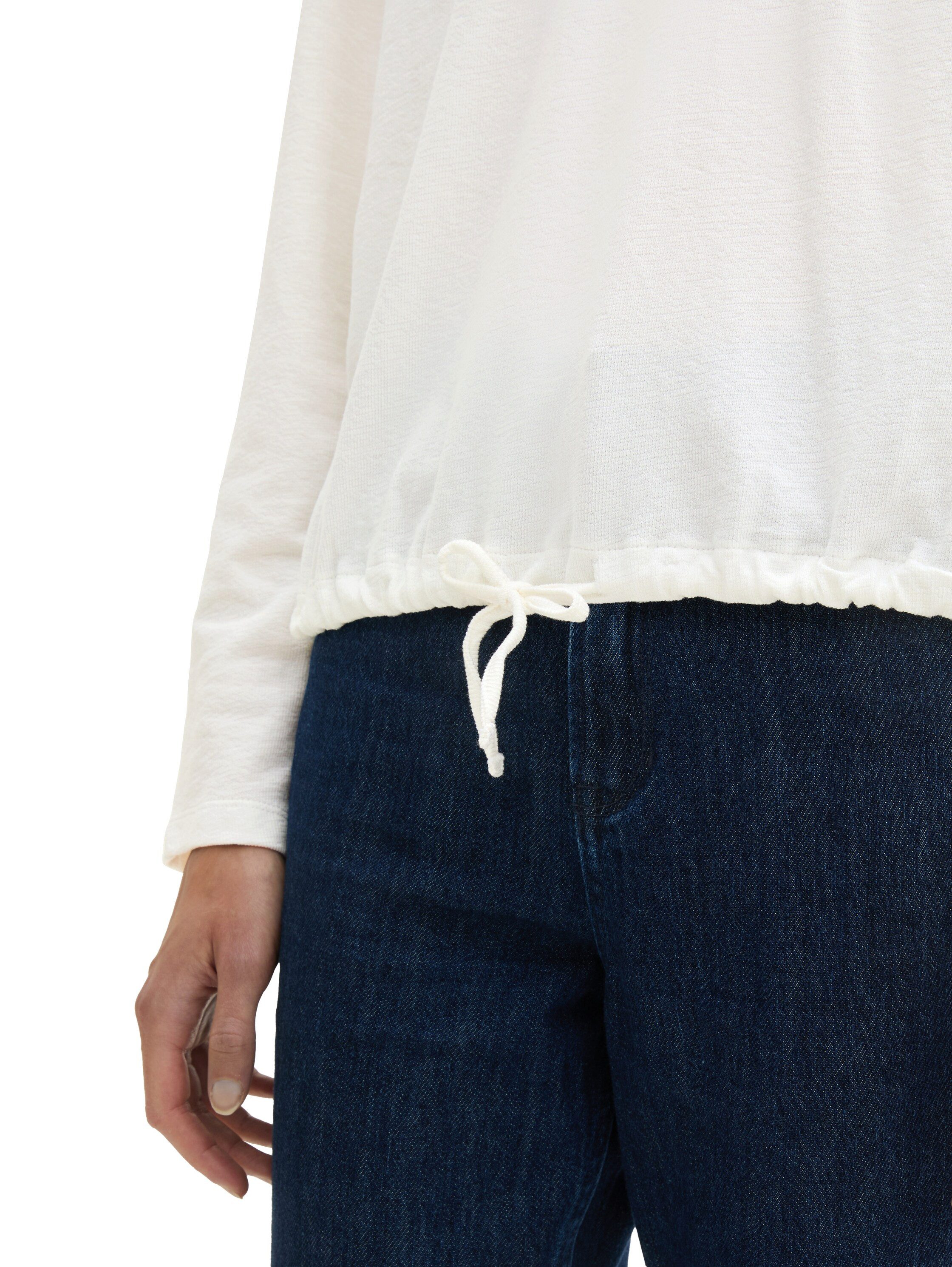 Tom Tailor Denim Shirt met lange mouwen met koord en koord