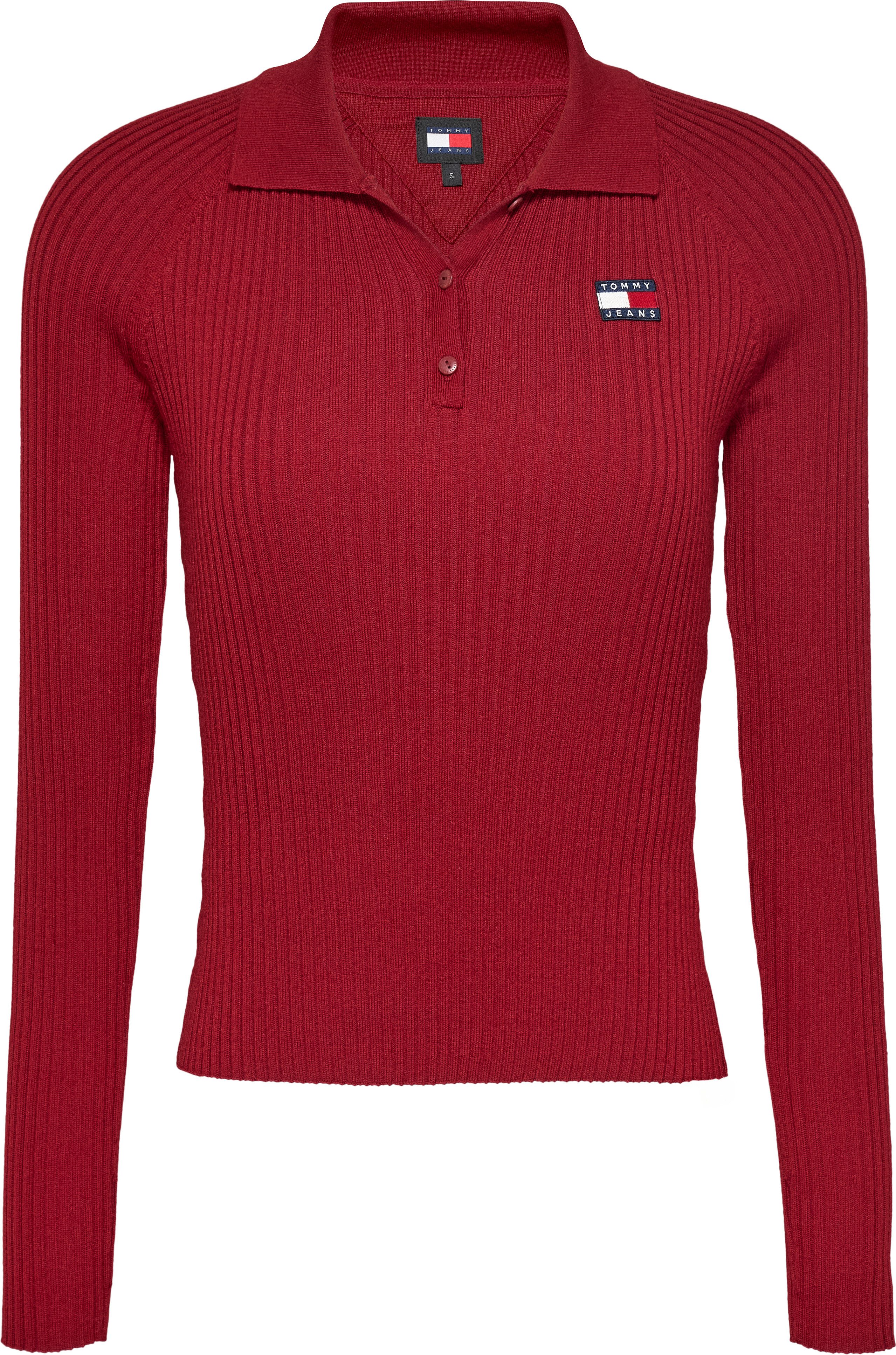 TOMMY JEANS Gebreide trui TJW COLLAR BADGE RIB SWEATER