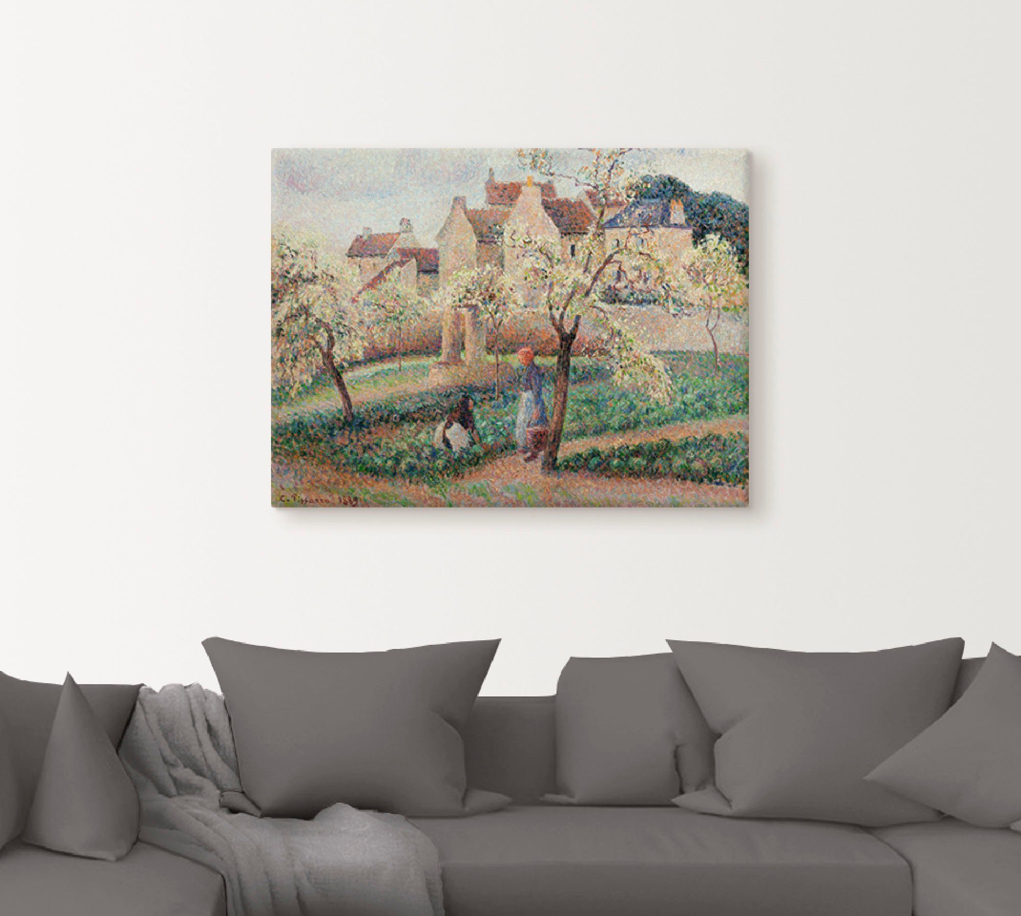Artland Artprint op linnen Bloeiende pruimenbomen 1889