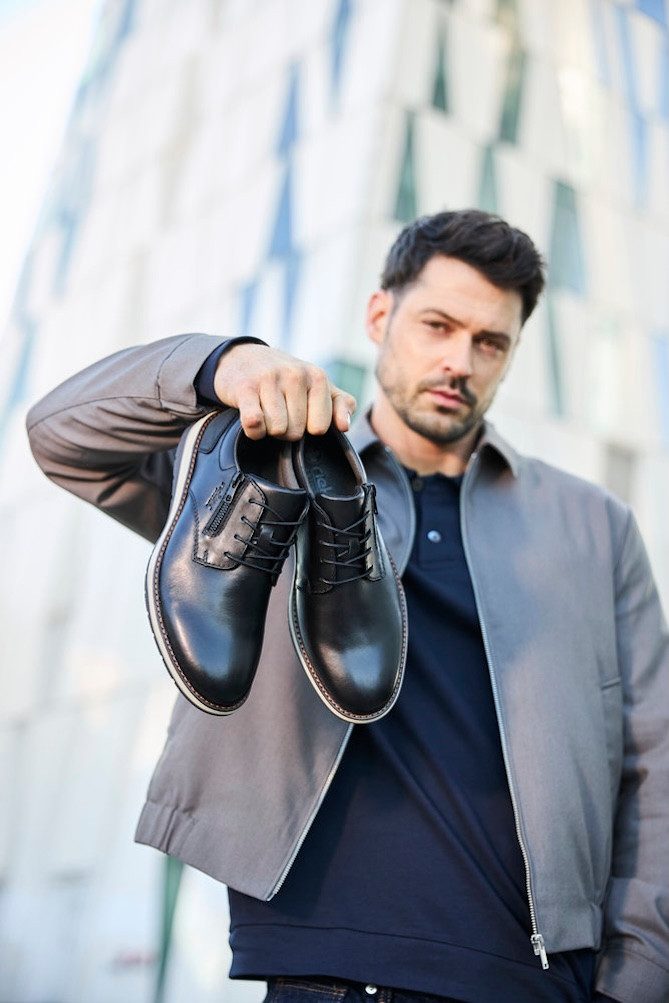 Rieker Veterschoenen Feestschoen, lage schoen, zakelijke veterschoen met zachte binnenzool