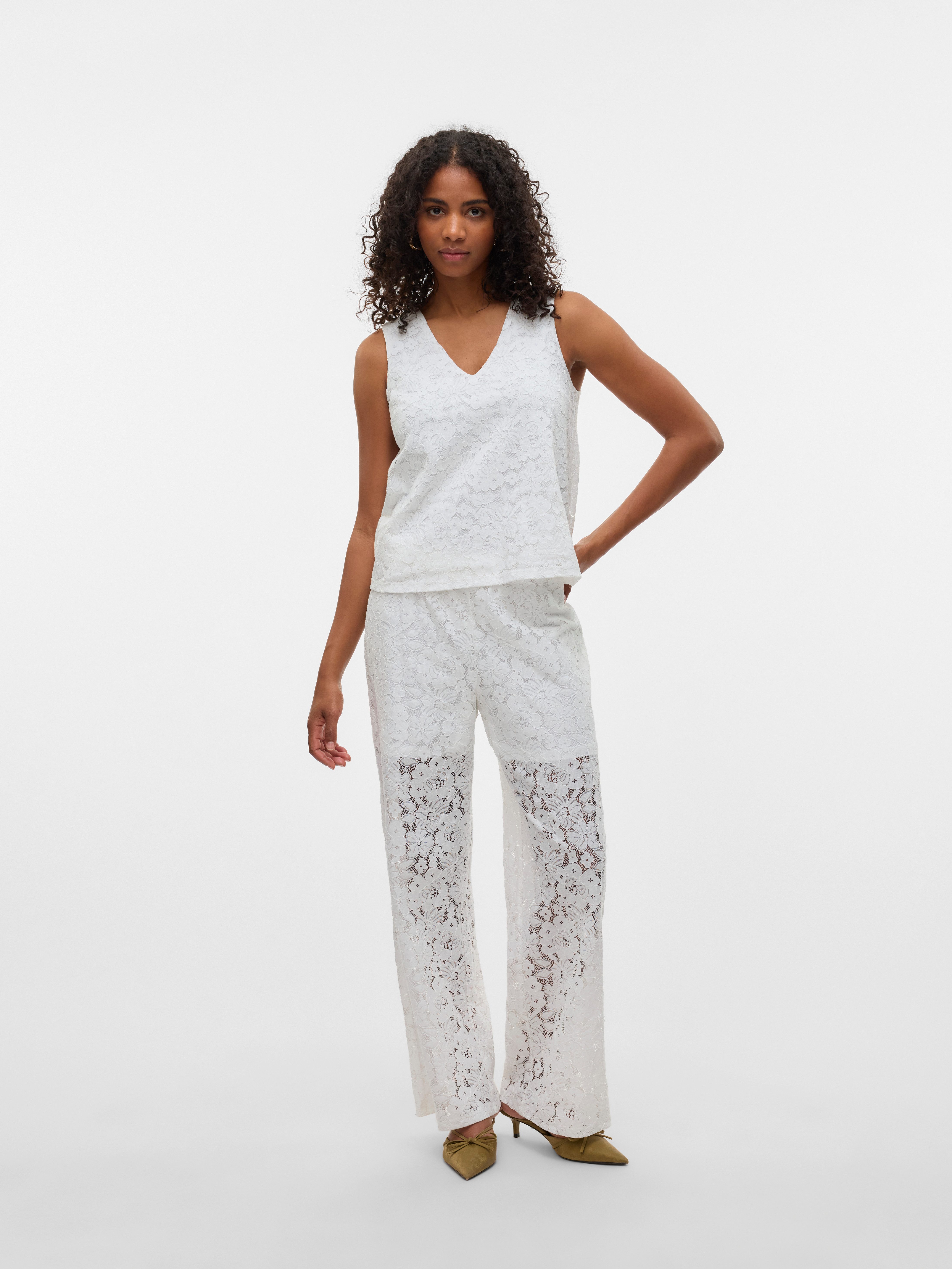 Vero Moda Kanten top VMHONEY LACE SL V-NECK TOP WVN GA