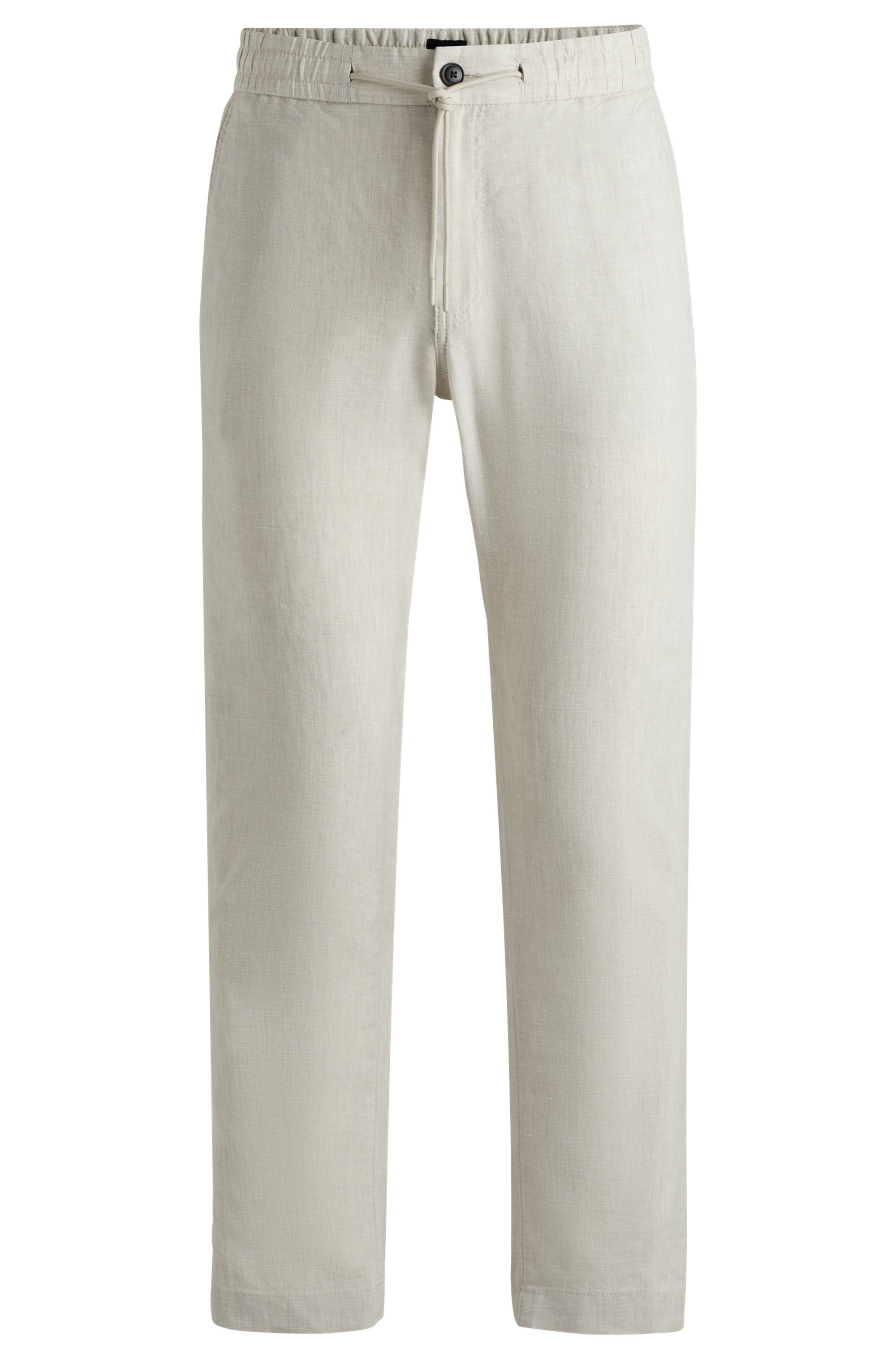 Boss Orange Geweven broek Sanderson-L met boss-opdruk
