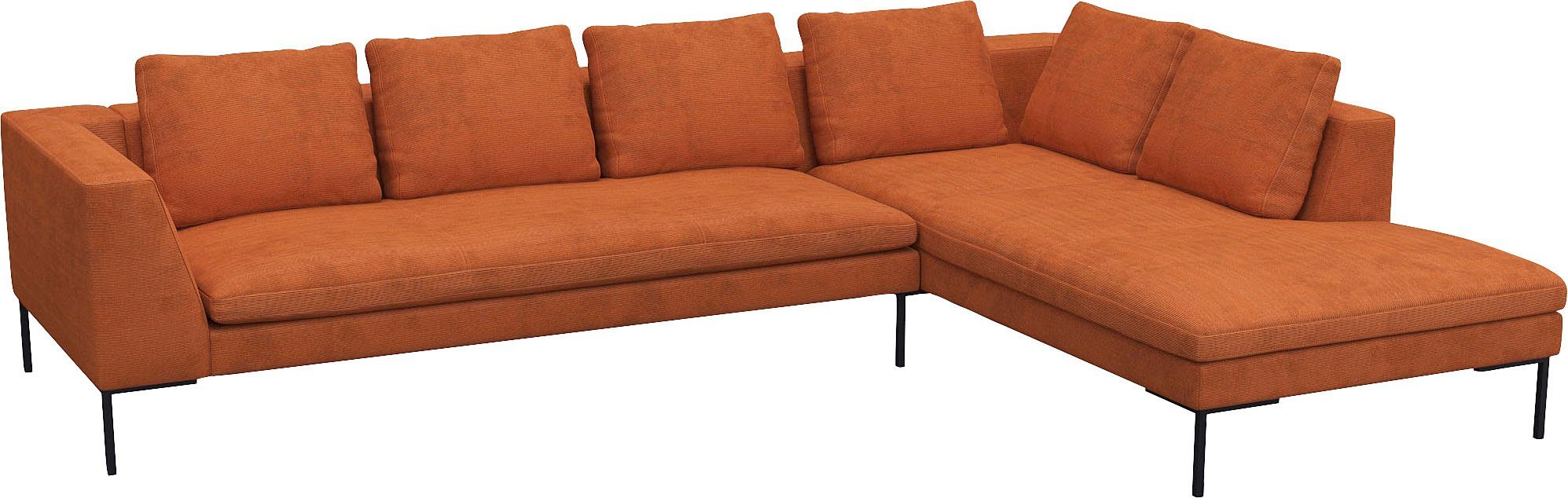 FLEXLUX Hoekbank Loano, super comfortabel zitcomfort door koudschuim in de zitting, L-vorm