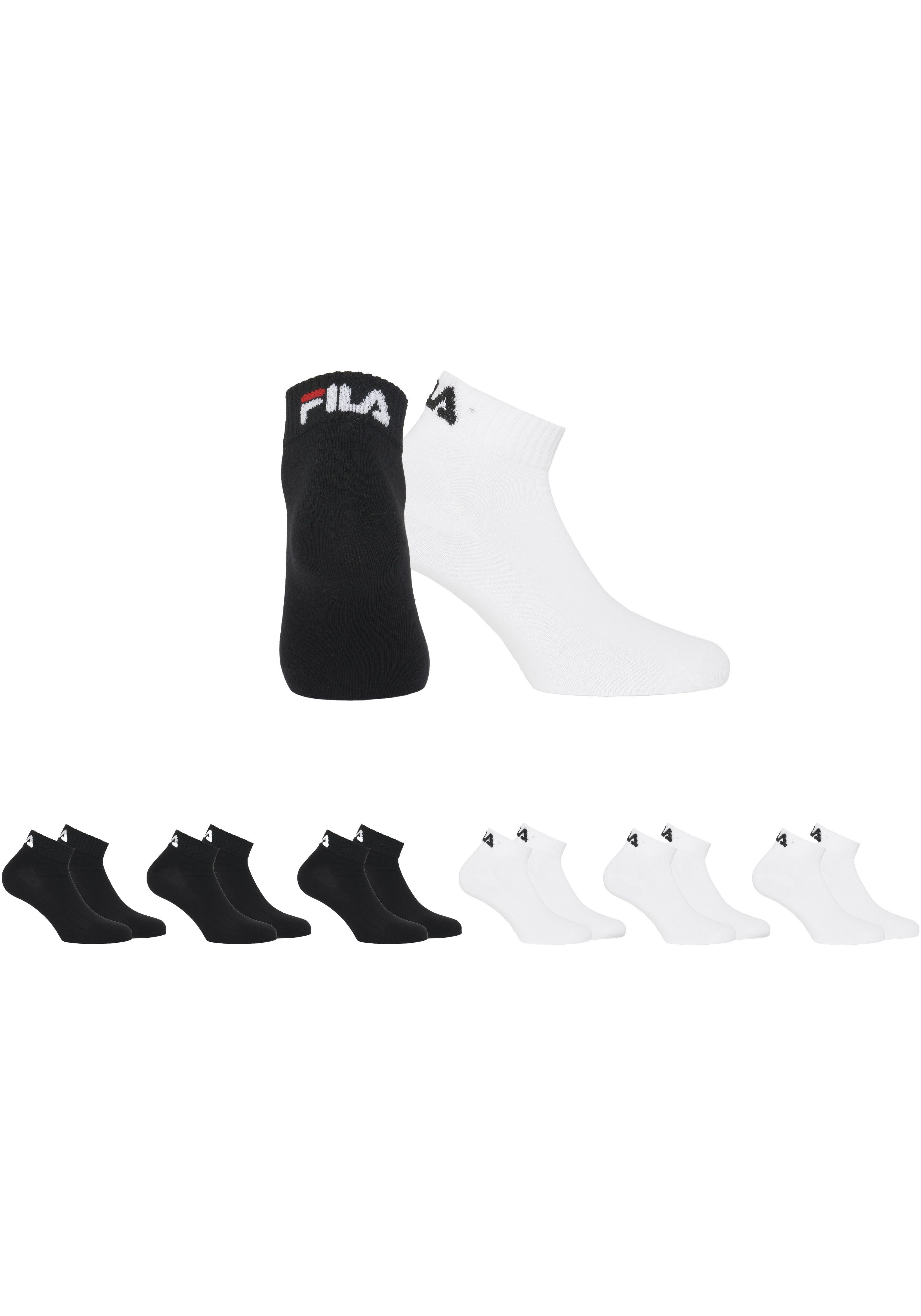 Fila Korte sokken Katoenmengsel, ribboorden, platte teennaad (6 paar, Set van 6)