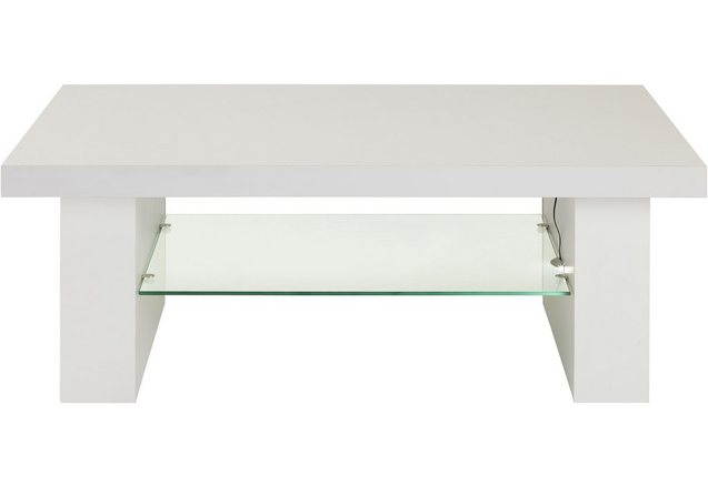 Salontafel met verlicht glasplateau Salontafel met verlicht glasplateau