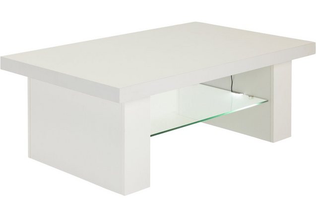 Salontafel met verlicht glasplateau Salontafel met verlicht glasplateau