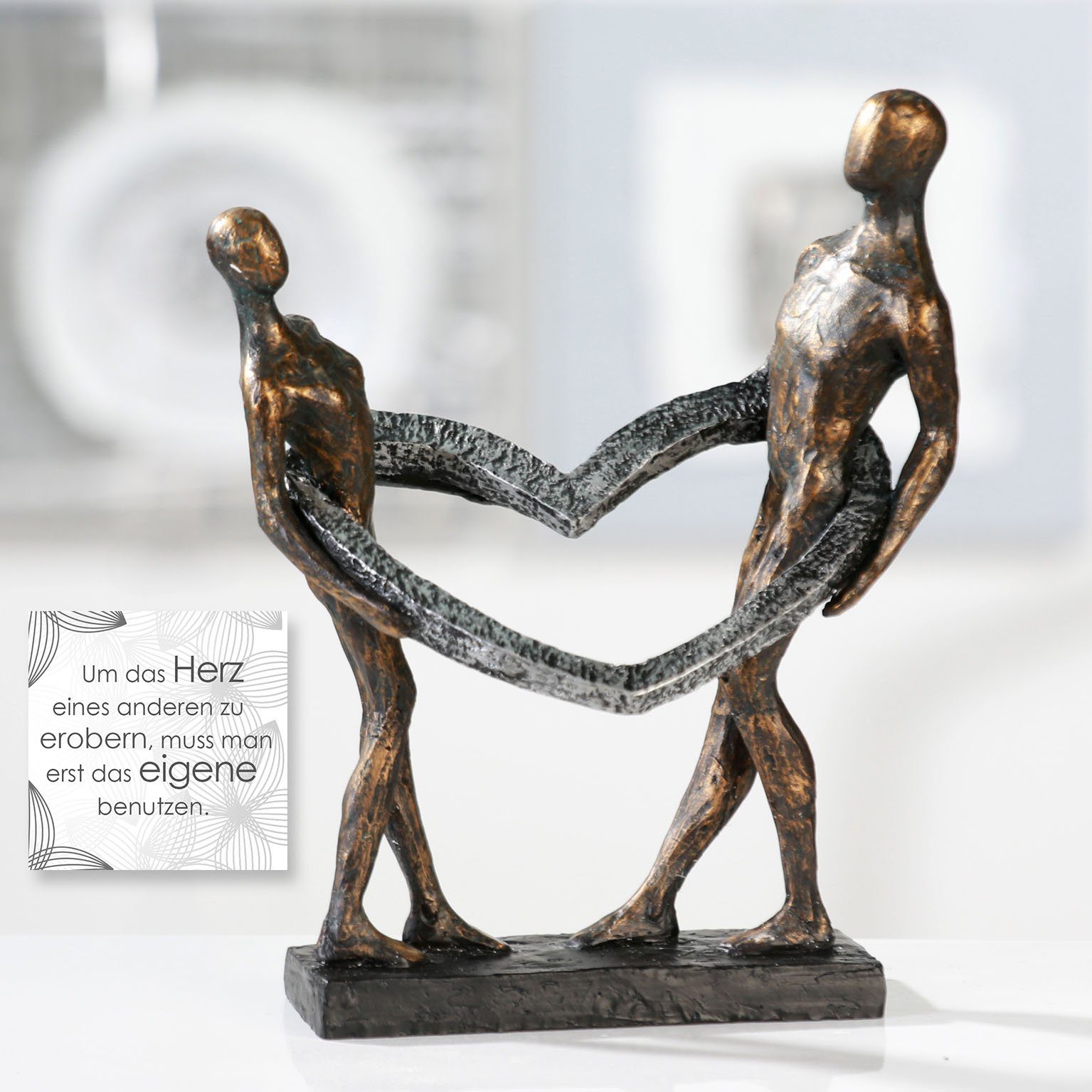 Casablanca by Gilde Decoratief figuur Sculptuur Connected Decoratief object, hoogte 31 cm, met teksthanger, woonkamer (1 stuk)