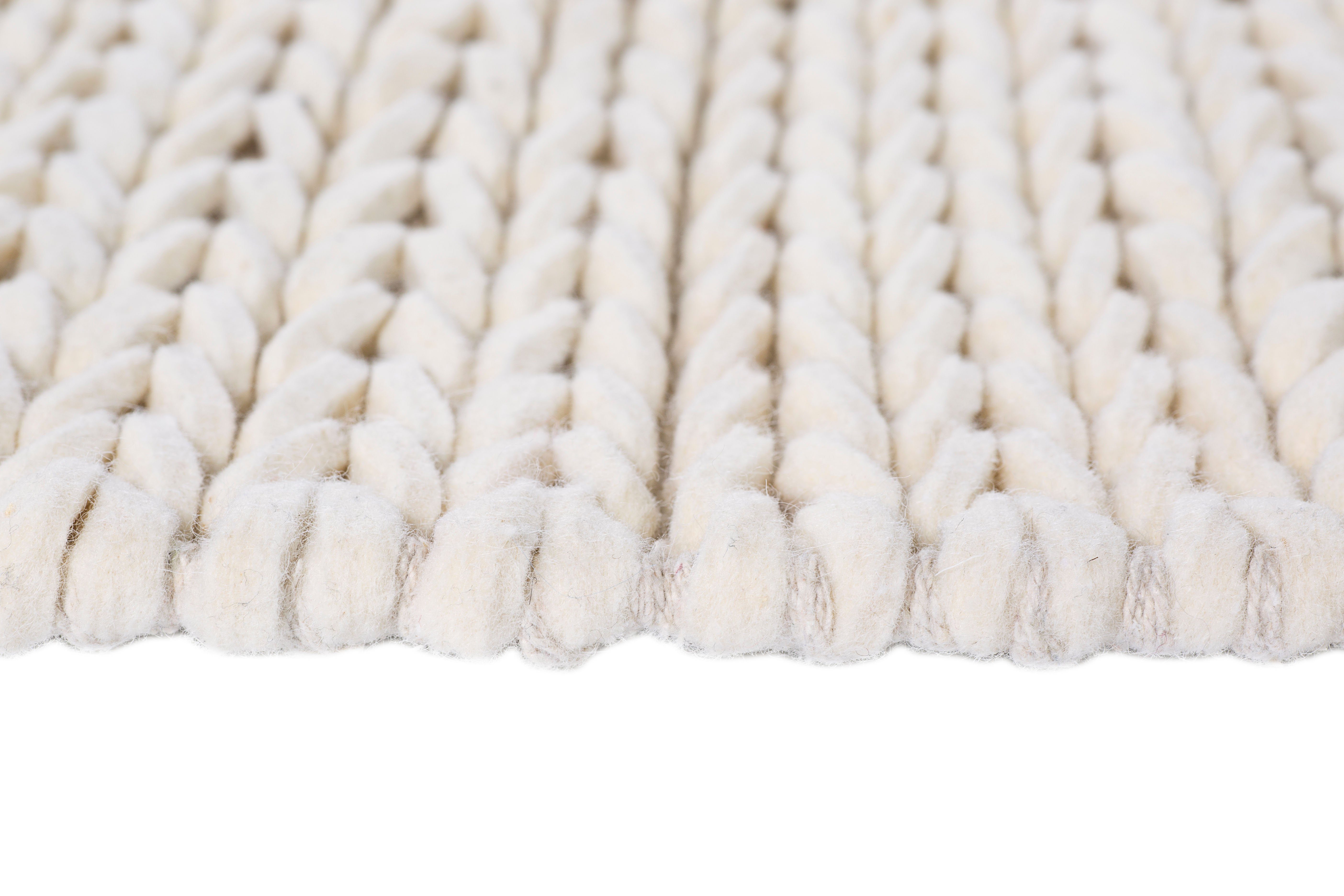 my home Wollen kleed Noyack Handgeweven kleed, tricot-look, met de hand geweven, zuivere wol