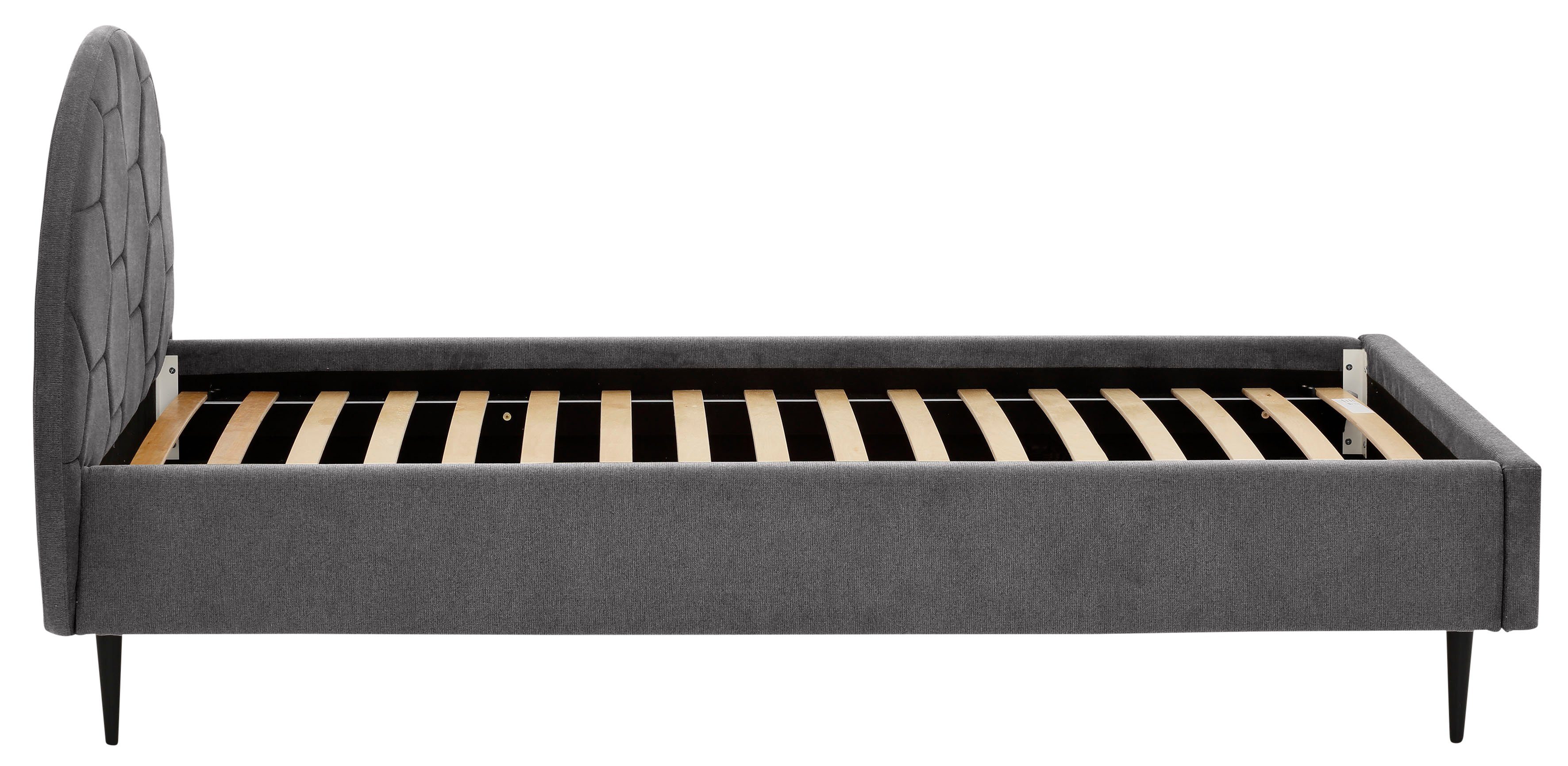 Lüttenhütt Gestoffeerd bed Gebko prettig bekleed hoofdbord met decoratief honingraatmotief