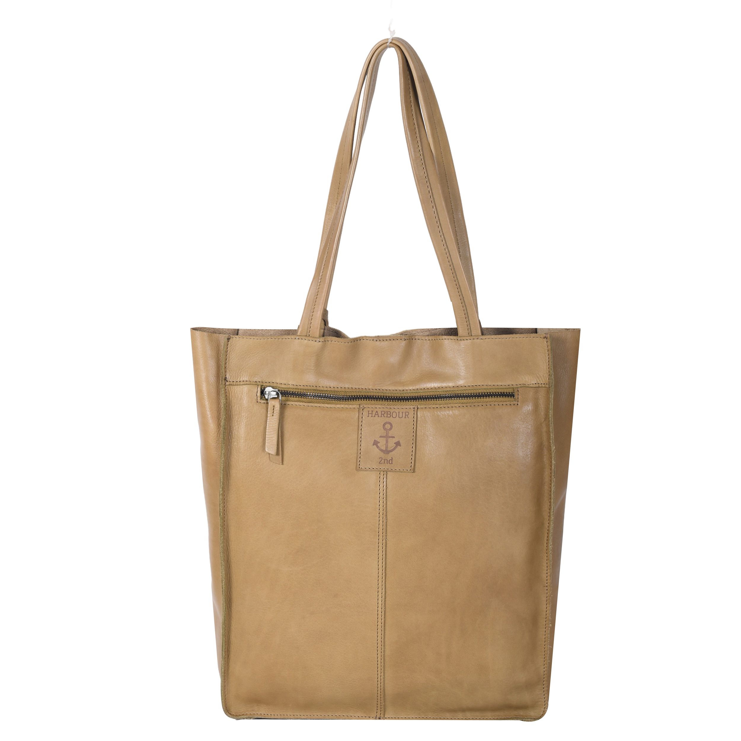 HARBOUR 2nd Shopper Elbe 1 van leer met kenmerkende merk-anker-label en sierhanger