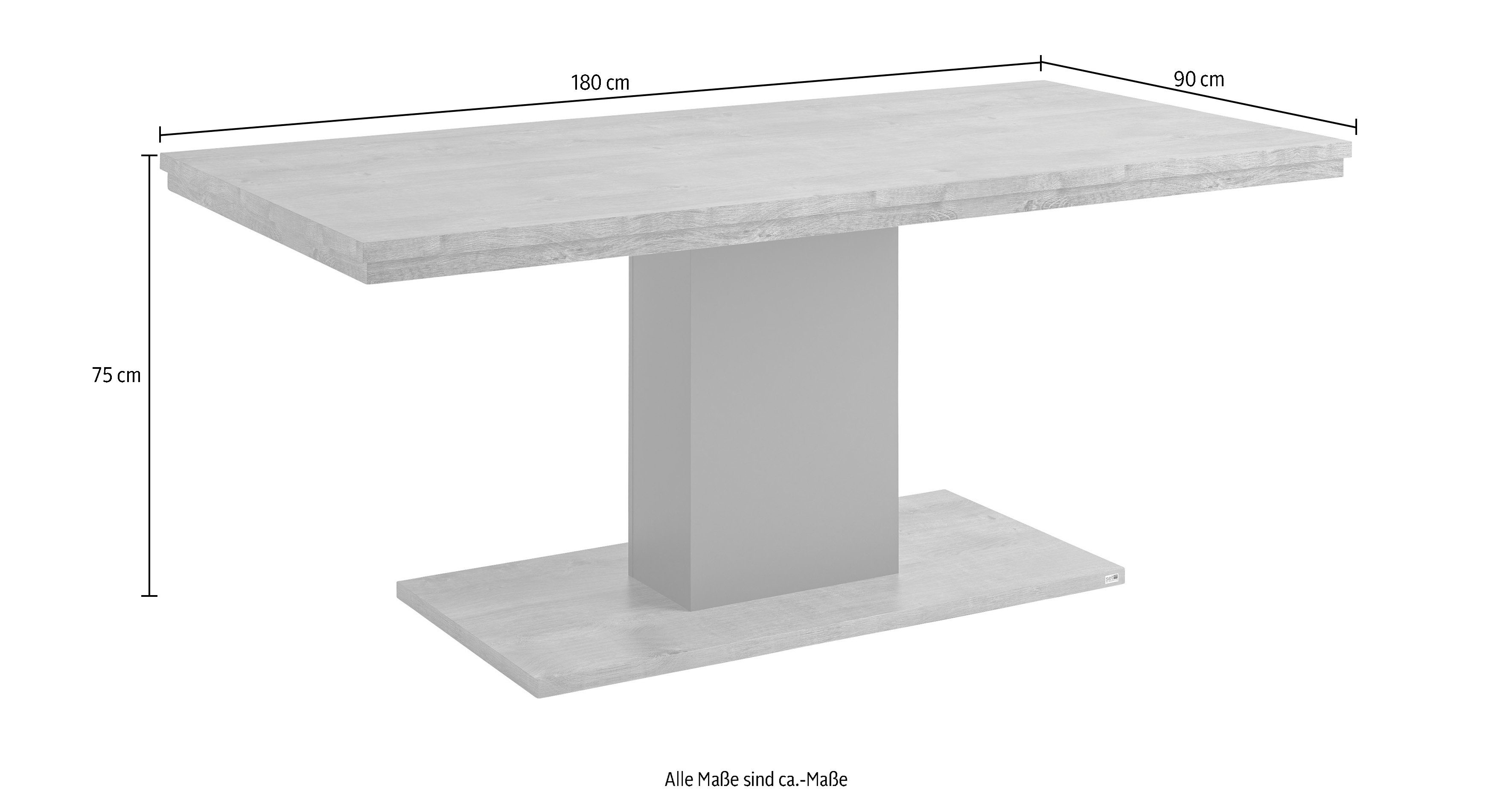 set one by Musterring Eettafel Lancaster Naar keuze in 2 kleuren, afm. (BxHxD in cm) 180 x 75x 90 cm