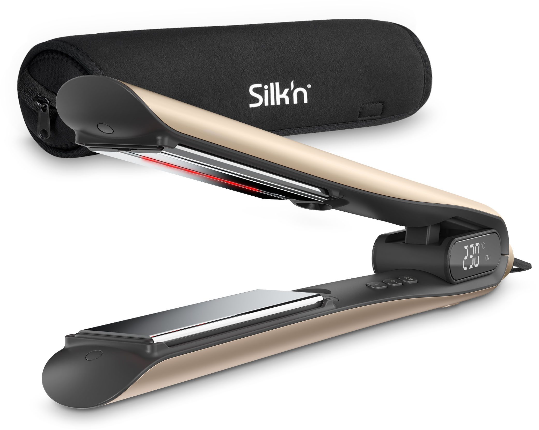 Silk'n Straightener SilkyStraight met infrarood, titanplaten, korte opwarmtijd