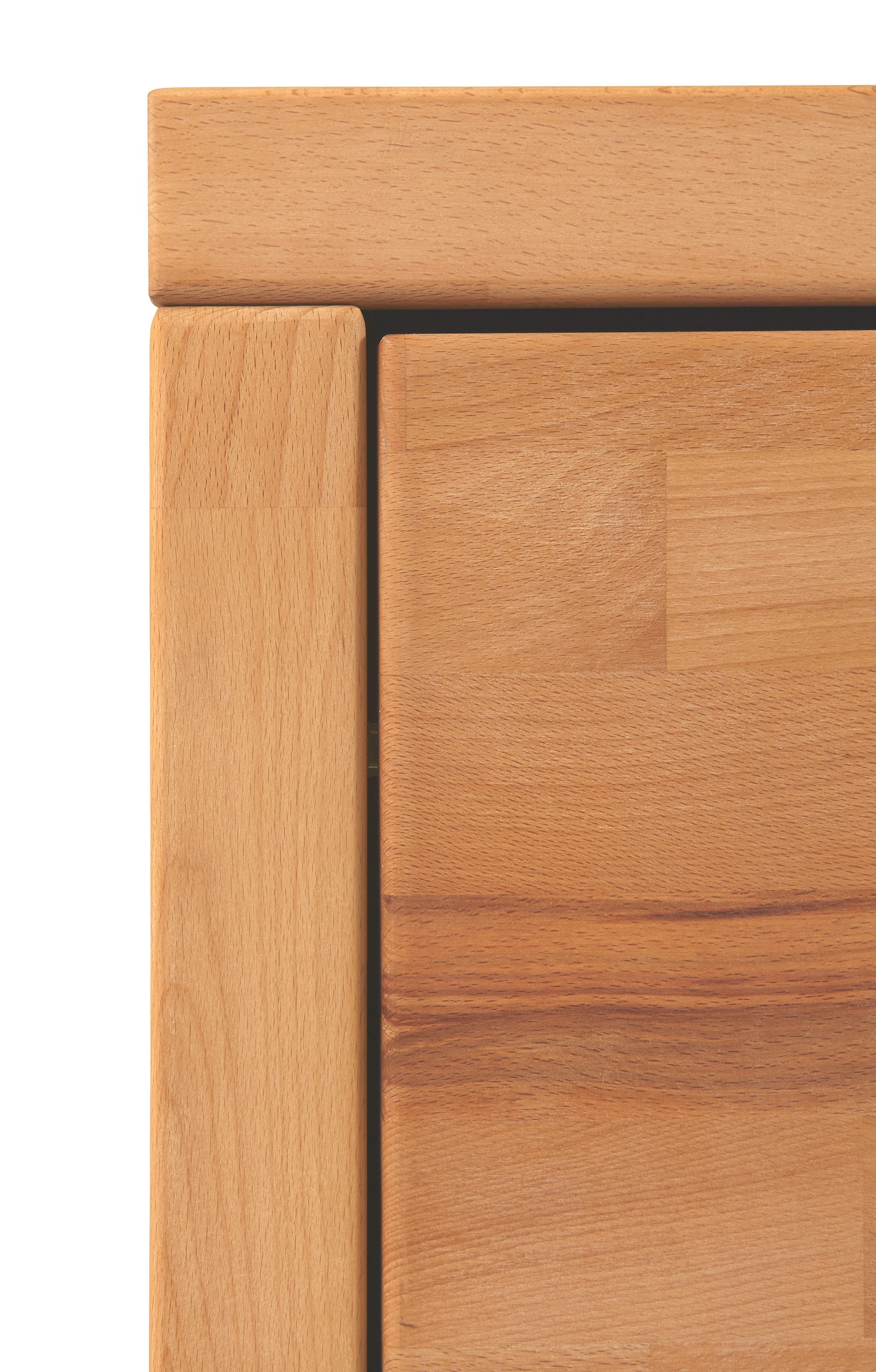 Home affaire Wandmeubel Logo, fronten massief hout, lichaam houtvezelplaat, veel opbergruimte (set, 4-delig)